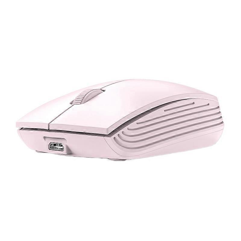 811 3 Keys Laptop Mini Wireless Mouse Portable Optical Mouse, Spec: Double Model (Pink)