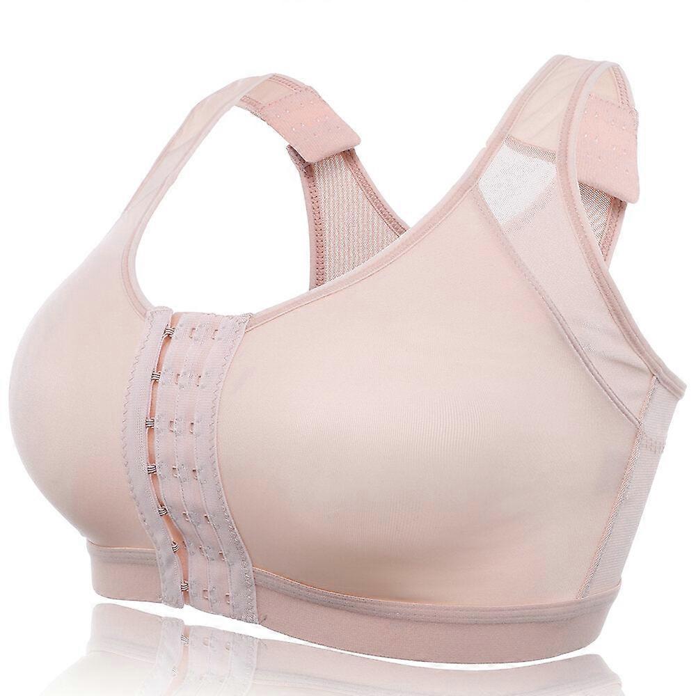 Front Closure Shockproof Adjustable Strap Buckle Yoga Sports Bra