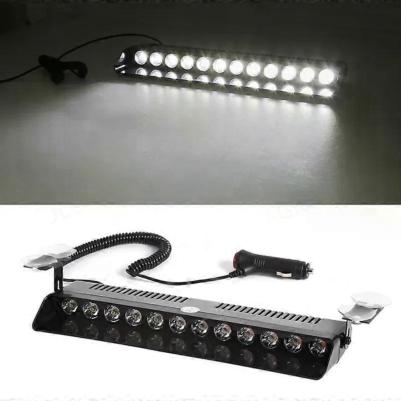 12 LED Car Strobe Light Flash Warning Signal Beacon Police Fireman Emergency Windshield Trailer Vehicle Indicators Waterproof