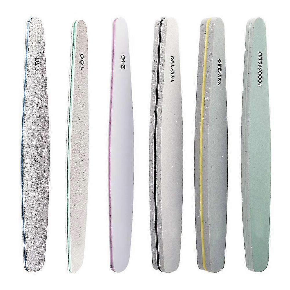 6 Pcs Nail File and Buffer, Nail Files Different Grit Double Sided Emery Boards for Manicure