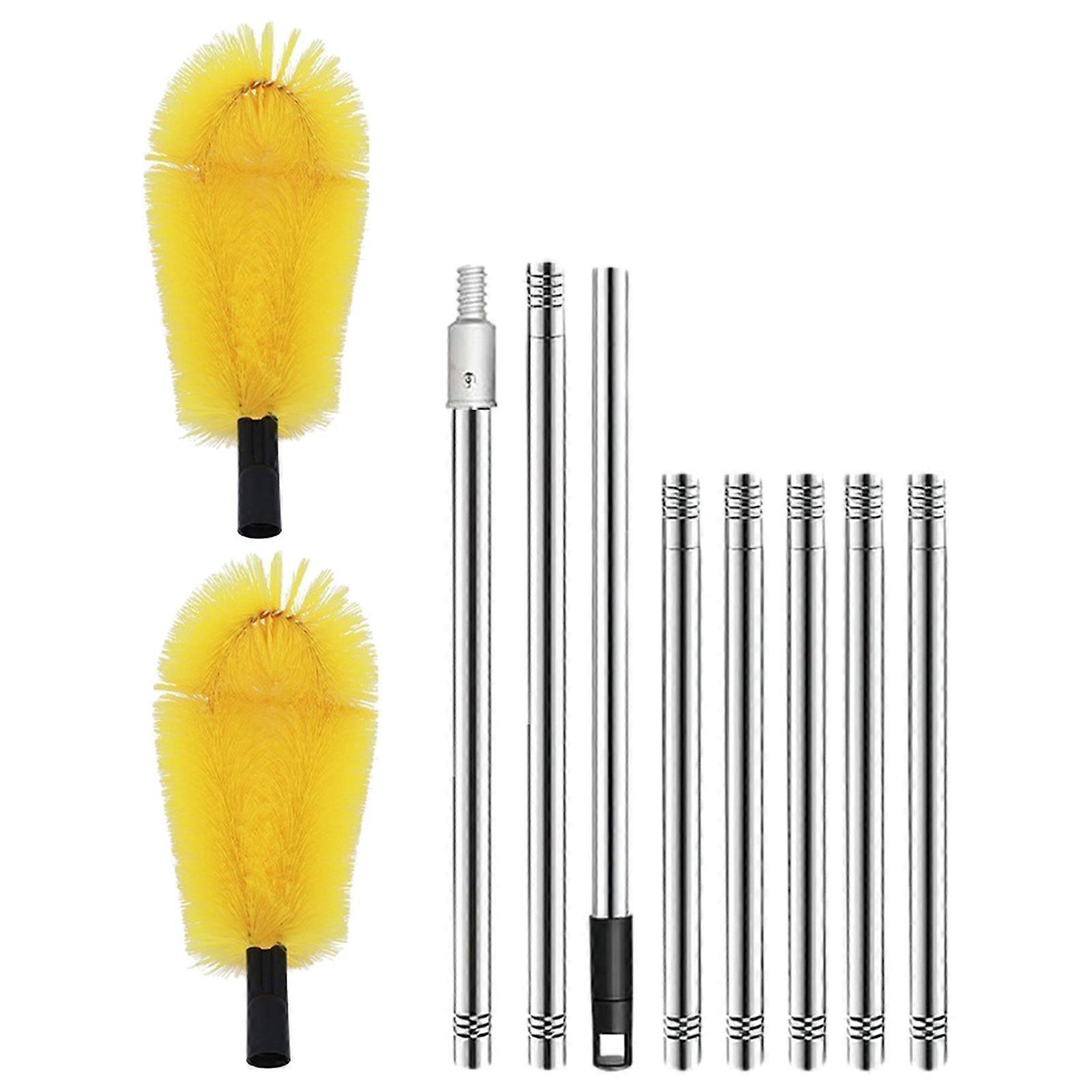 Drainage Grooves Cleaning Tool with Cleaning Brush for Removing Leaves and Branches from Roofs Gutter Cleaning Tool
