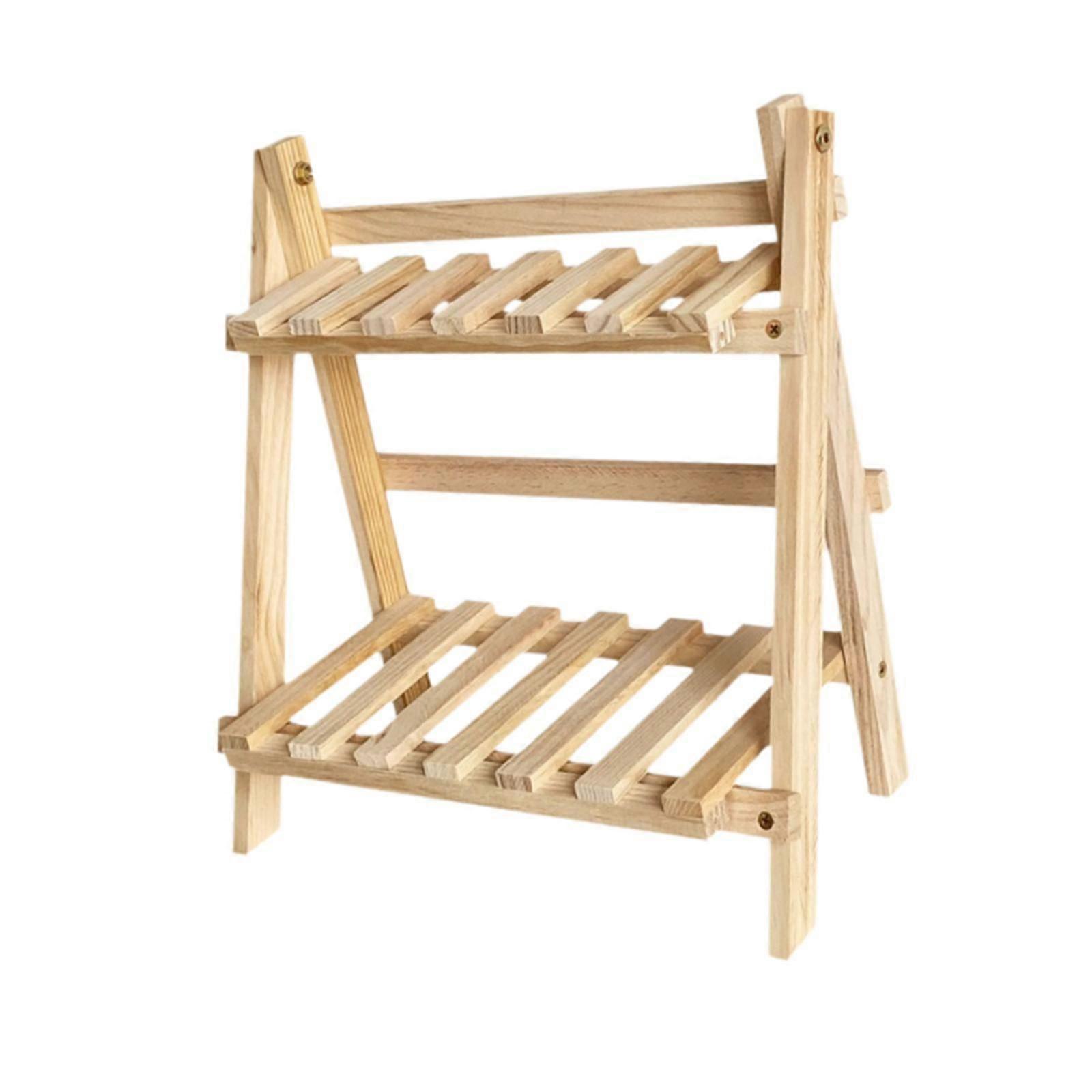 Desktop Bookshelf Decorative Wooden Desk Shelf Organizer for Study Room Home