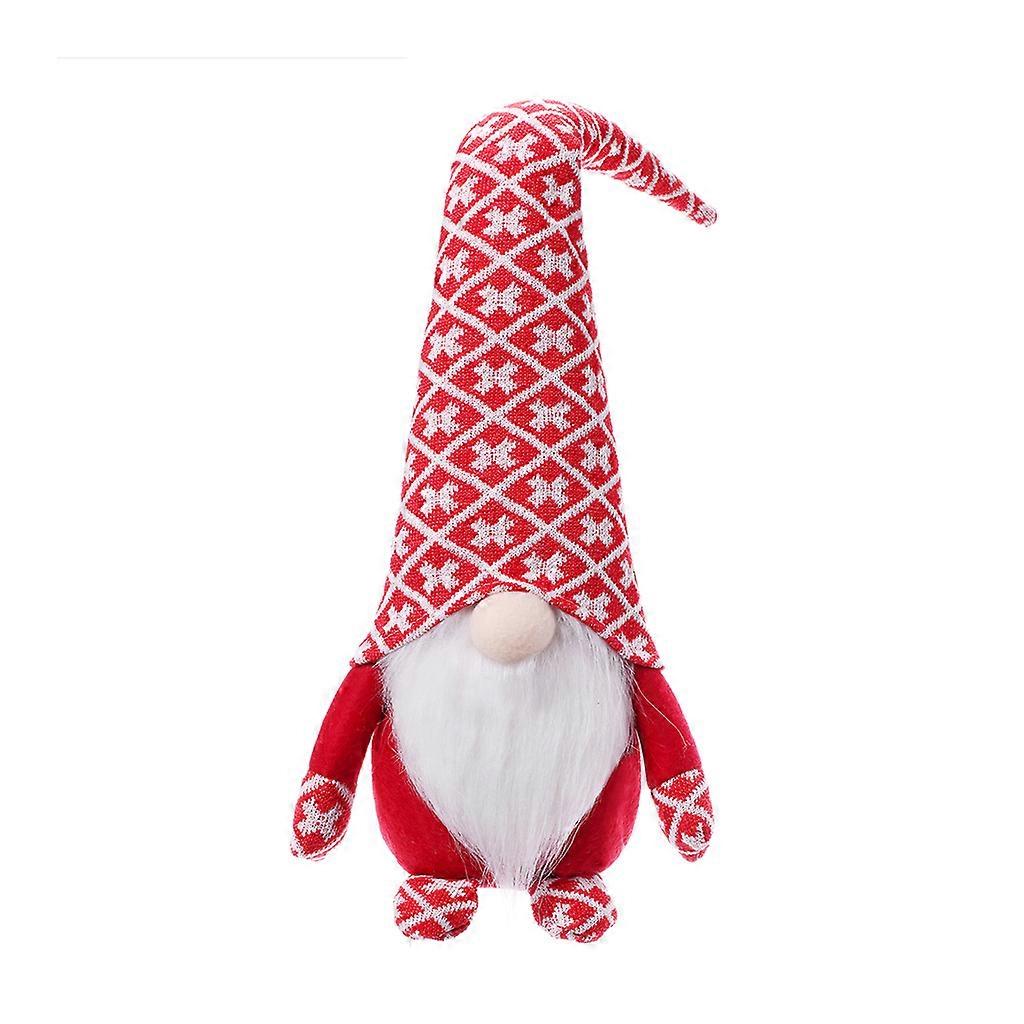 Christmas Gnome Faceless for Doll Wool Dwarf Elf Decorations Handmade Scandinavian Tomte Ornament for Xmas Holiday Home New Year 2022  Red