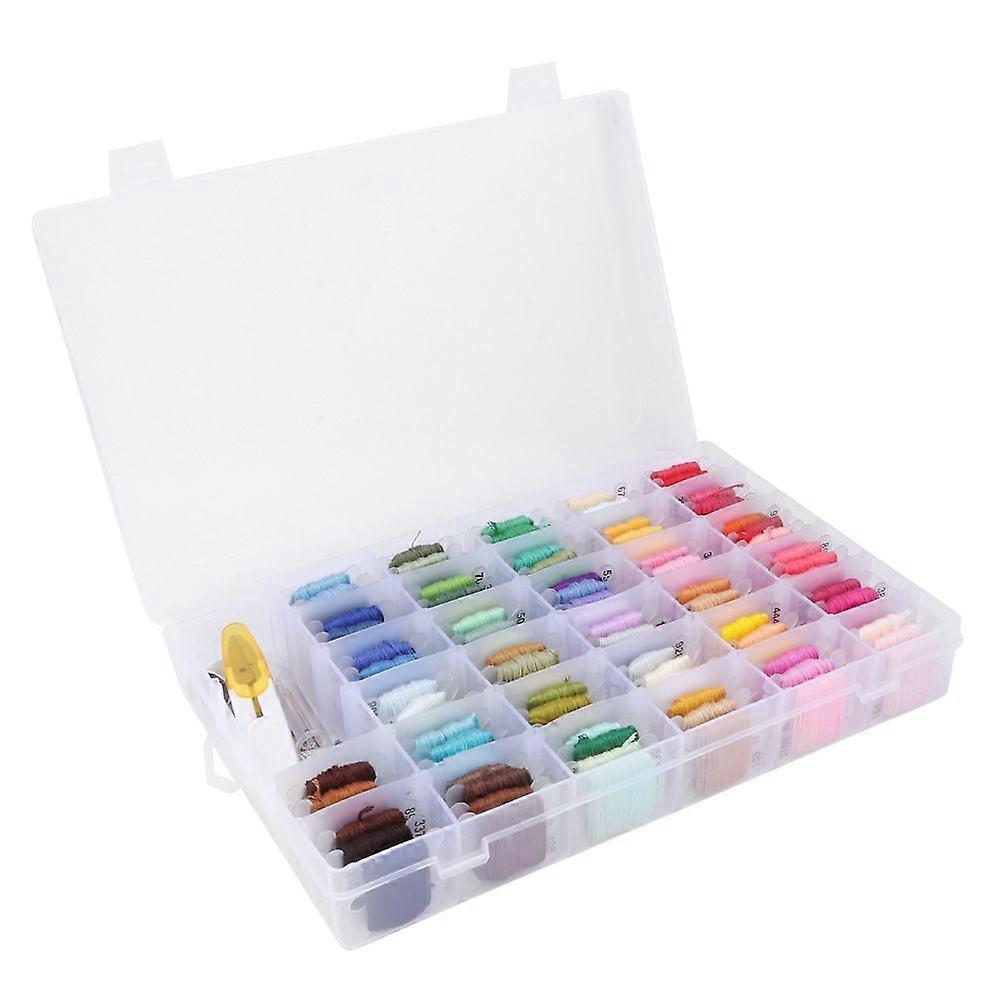 DIY Handmade Cross Stitches Embroidery Needle Set 100 Colors Polyester Thread