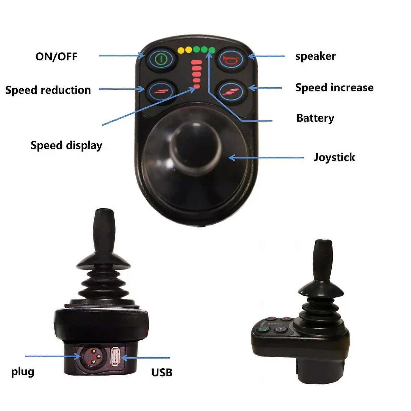 24V Waterproof Electric Wheelchair Joystick Controller Smart Rocker ...
