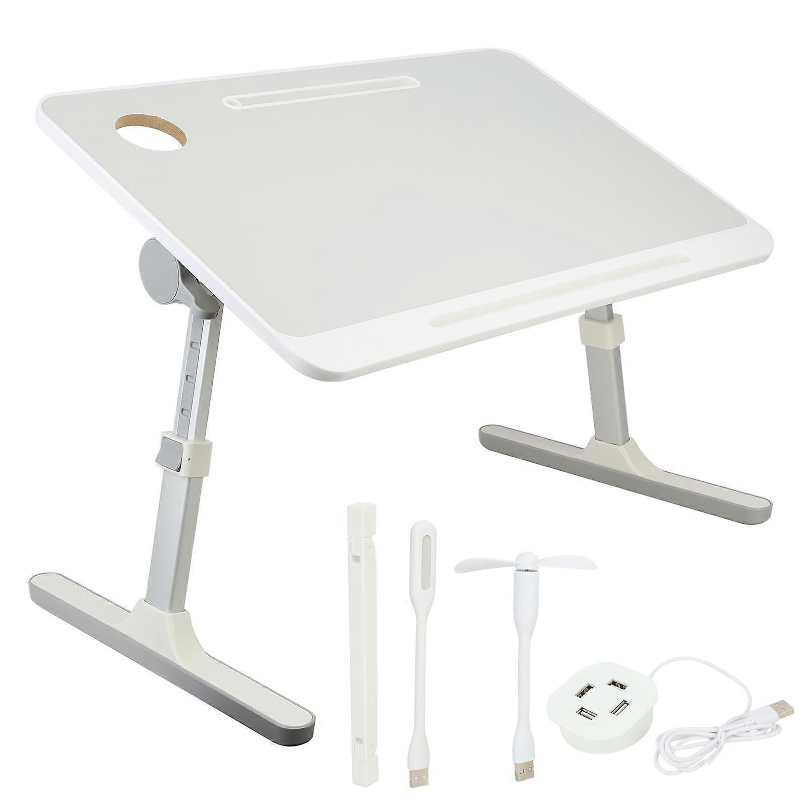 Laptop Bed Tray Table, Height Angle Adjustable Laptop Bed Stand, Portable Lap Desk with Foldable Legs