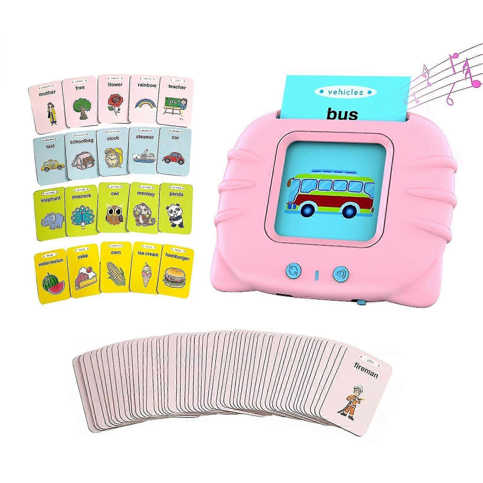 يتحدث بطاقات فلاش ألعاب التعلم للأطفال الصغار 0-3 سنوات مع تأثير الصوت الإنجليزية القراءة في وقت مبكر اللعب 118 بطاقات مزدوجة الجانب حلقة وظيفة Chr