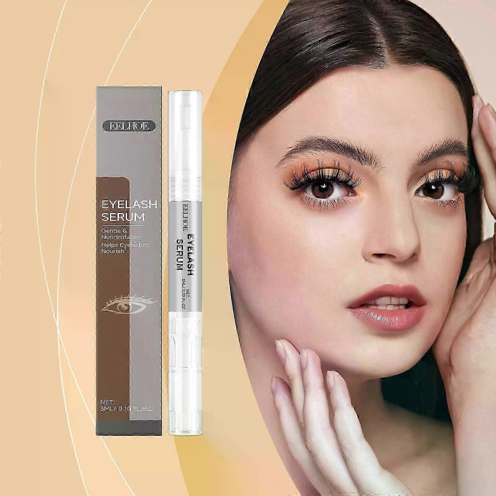 Eyelash Serum - Lash Serum for Eyelash Growth, Clear Effect for Thicker, Longer Lashes with Natural Ingredients - Safe, Gentle & Non-Irritating Eyelas