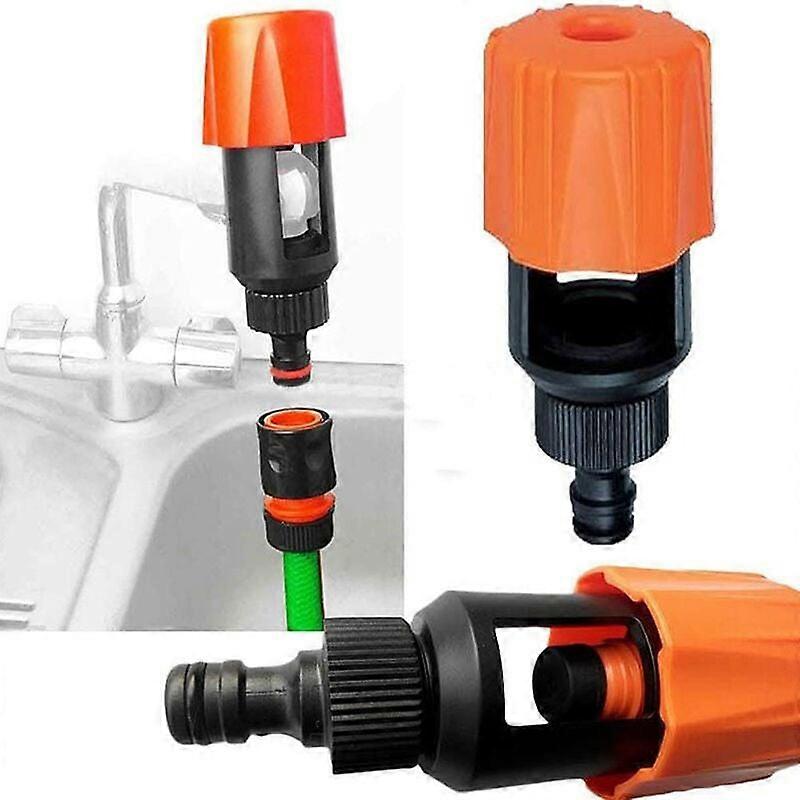 Water Flow Control Universal Connector, Quick Release Handle Hose Valve For Indoor Use, Faucet Adapter With Durable Plastic Ensuring Durability
