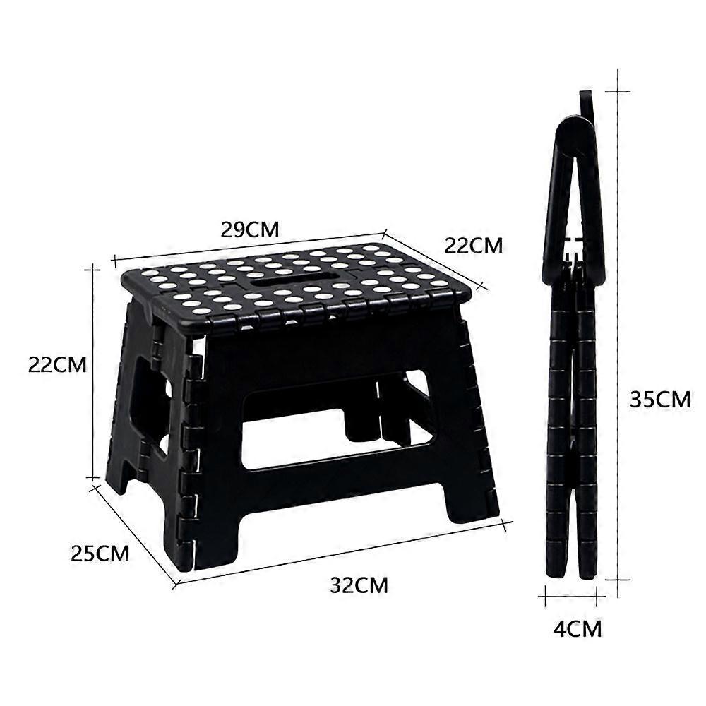 Folding Step Stool For Versatile Use, Anti-Slip Surface Promotes Safety, Compact Design Facilitates Easy Storage And Transport, Round Corner