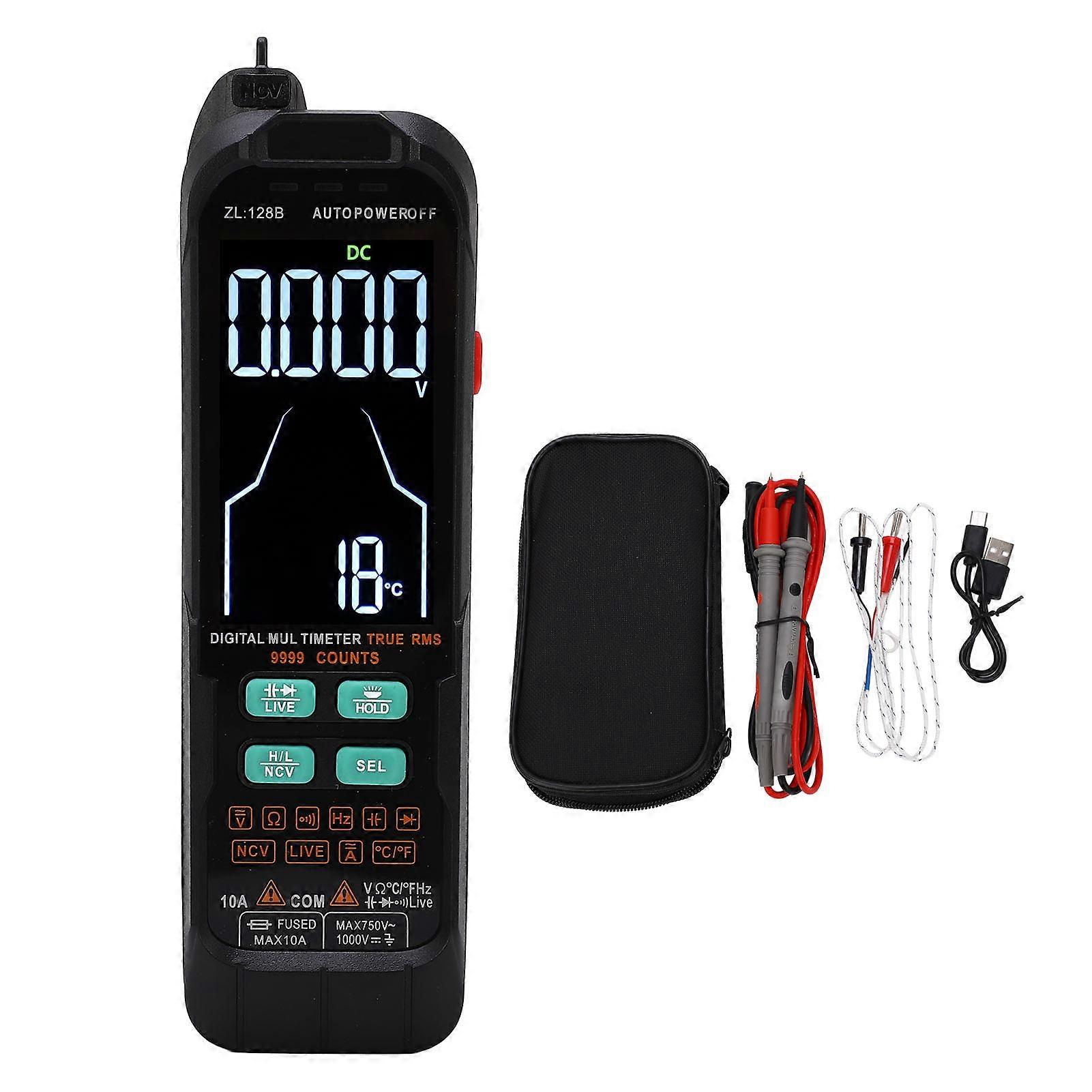 Digital Multimeter Portable Large Backlit Screen 1000mAh Current Voltage Meter 0‑1000V