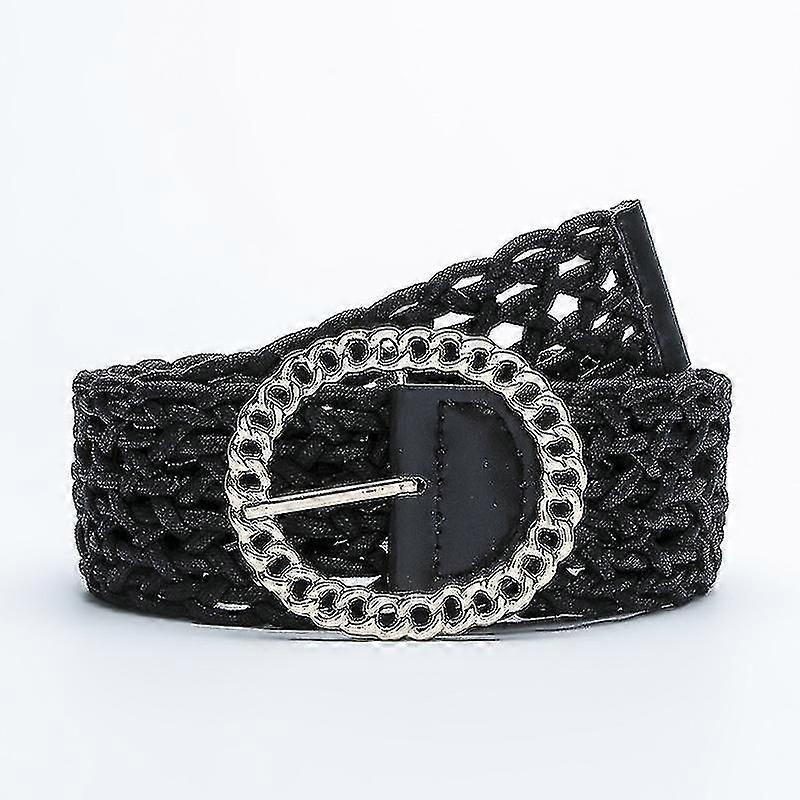 Straw Woven Elastic Stretch Waist Belt Fashion Boho Dress Braided Belts For Women