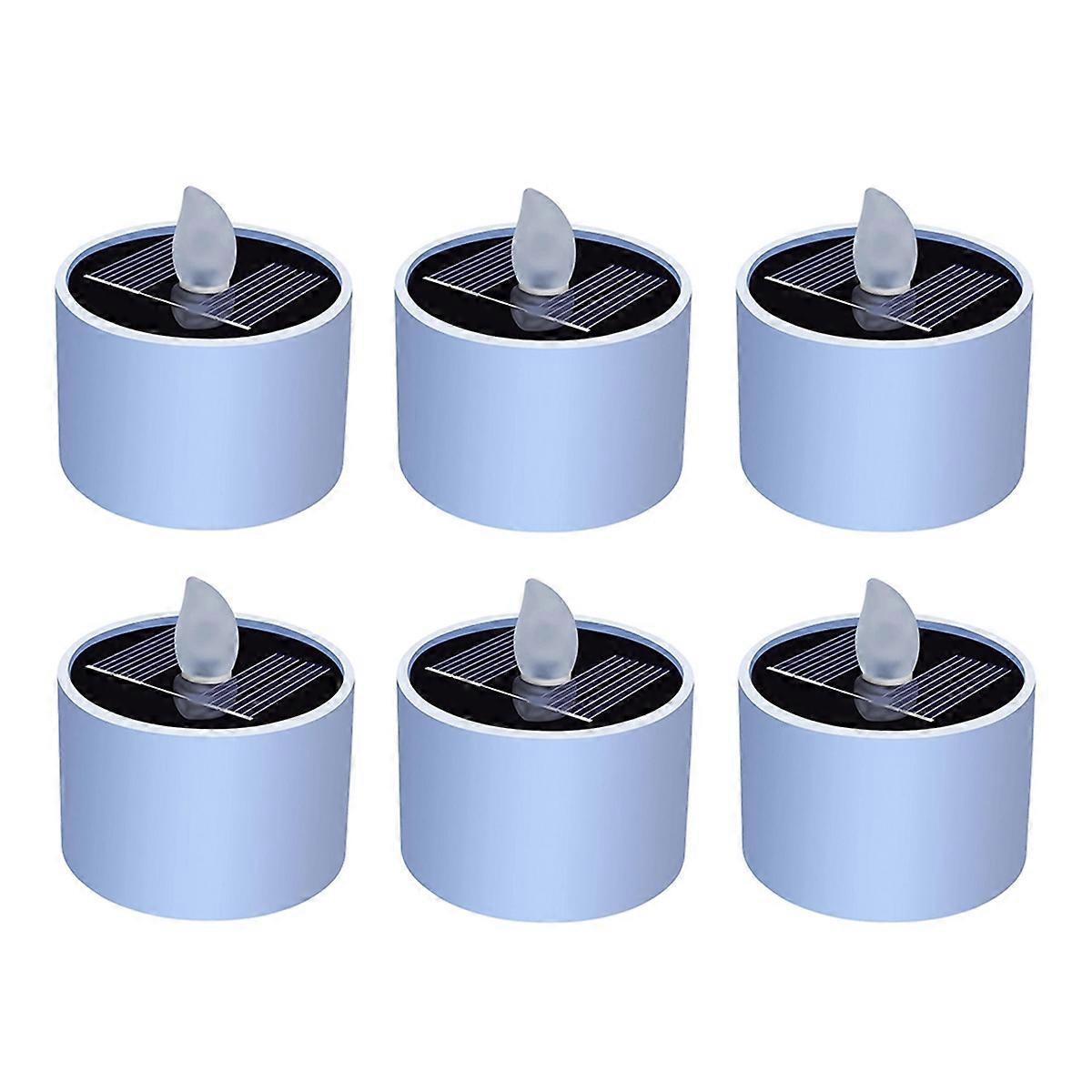 6PCS Weatherproof Solar Powered Candles Flameless Solar Candles LED