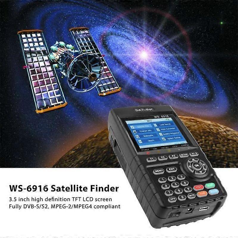 Satlink WS-6916 HD DVB-S2 MPEG-2 Localizador de satélite de alta definiçãoMPEG-4 WS6916 6916 LCD TFT de 35 polegadas