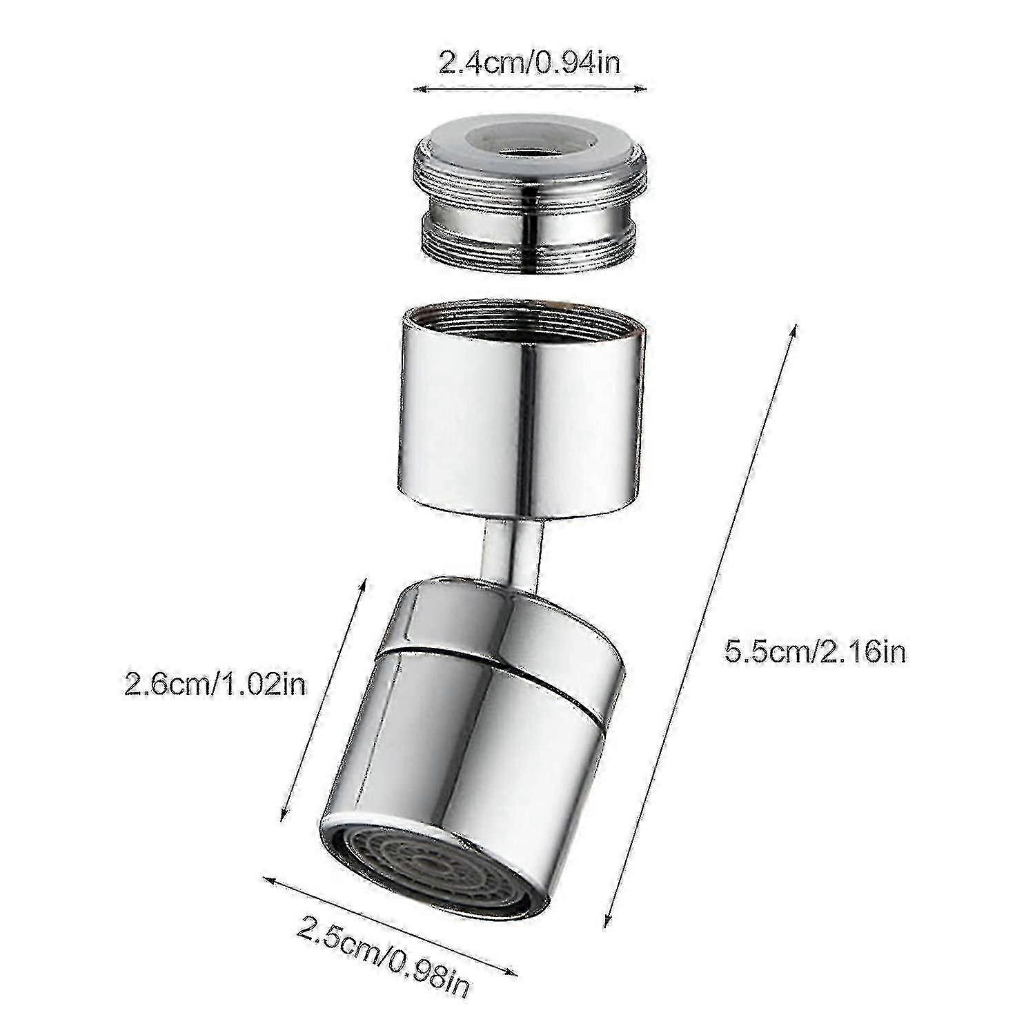 2 Piece Kitchen Faucet Spout Set, Universal Splash Faucet Filter