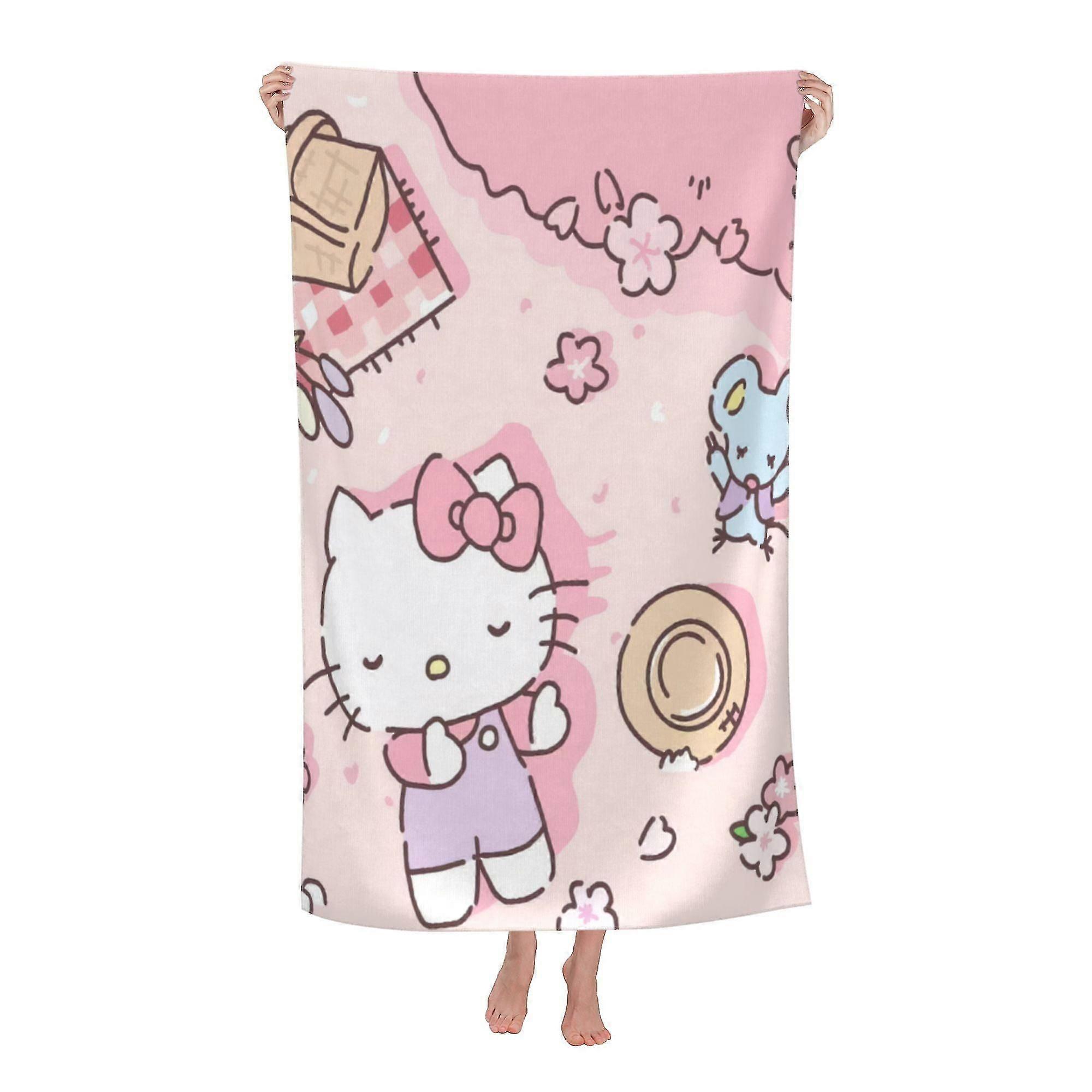 Hello Kitty Beach Towel, Large Microfiber Bath Towel #o1be