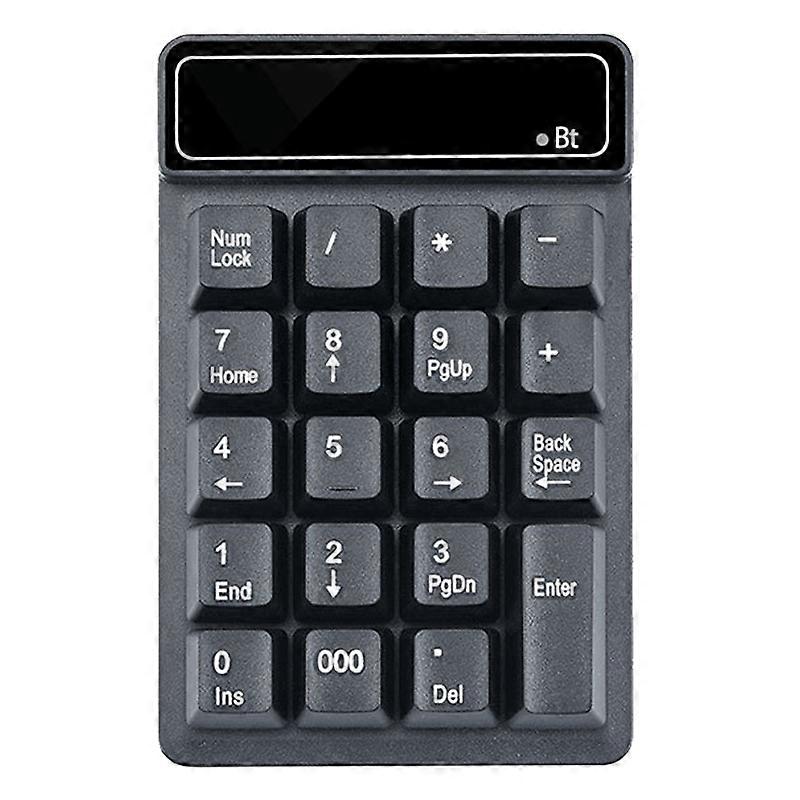 K6 19 Key Mini Wireless Bluetooth Digital Keyboard Suspended Mechanical Universal Keypad 4.0 K6 (Black)