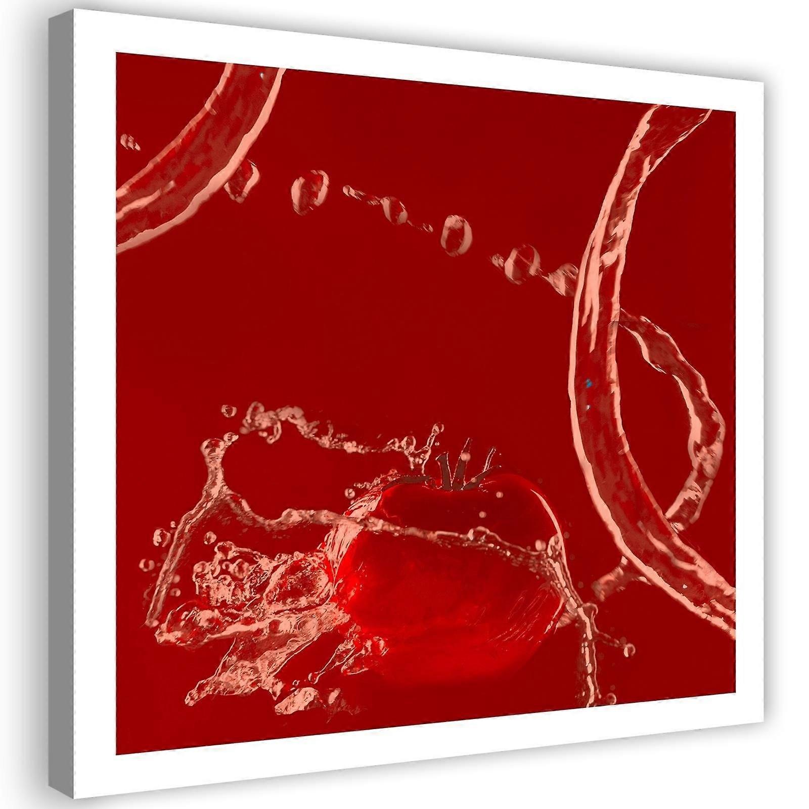 Impression sur toile, Tomate dans l’eau - 30x30