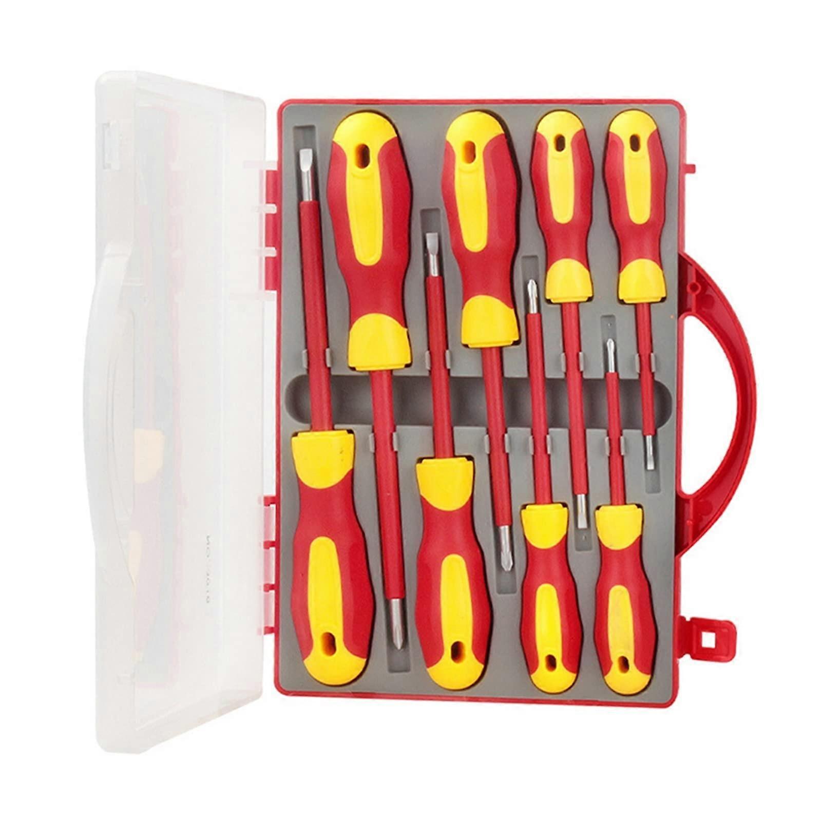 Screwdriver Set 8 in 1 Precision Insulated with Non-Slip Handle and Magnetic Tip for Electronics Repair