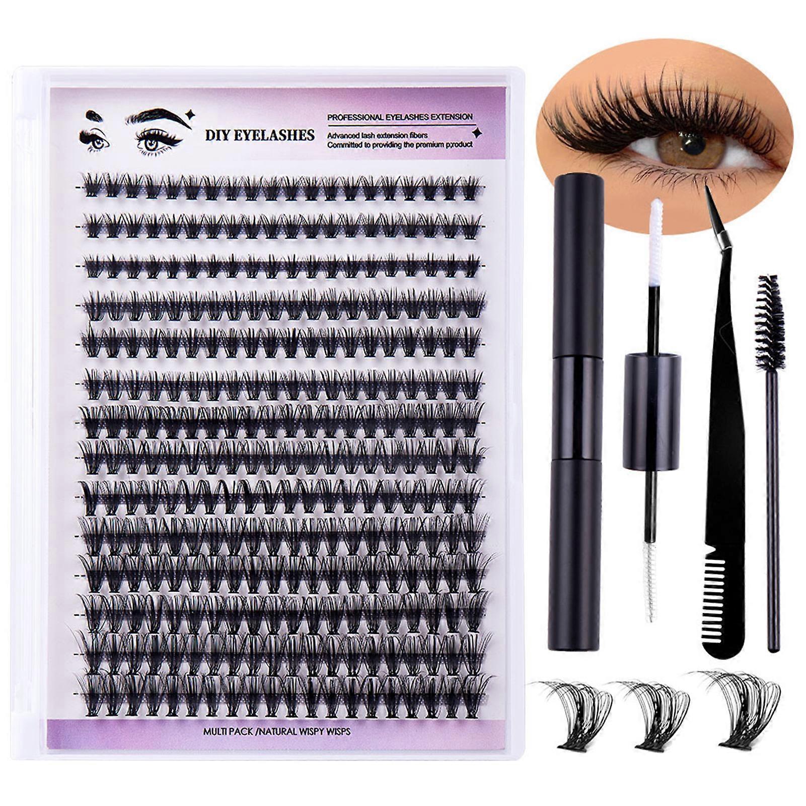 Single Eyelash Extension DIY Segmented Eyelash Thick D Curve False Eyelash for Eye Makeup