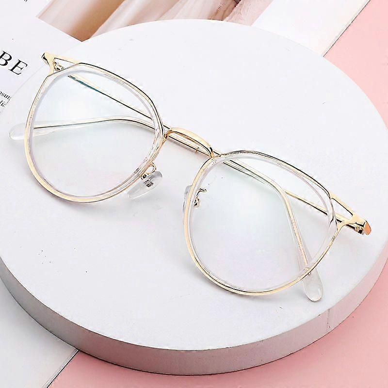 Cat Eye Anti Blue Rays Eyeglasses Women's Blue Light Blocking Computer Glasses Girl Plain Mirror Glasses Frame Eyewear