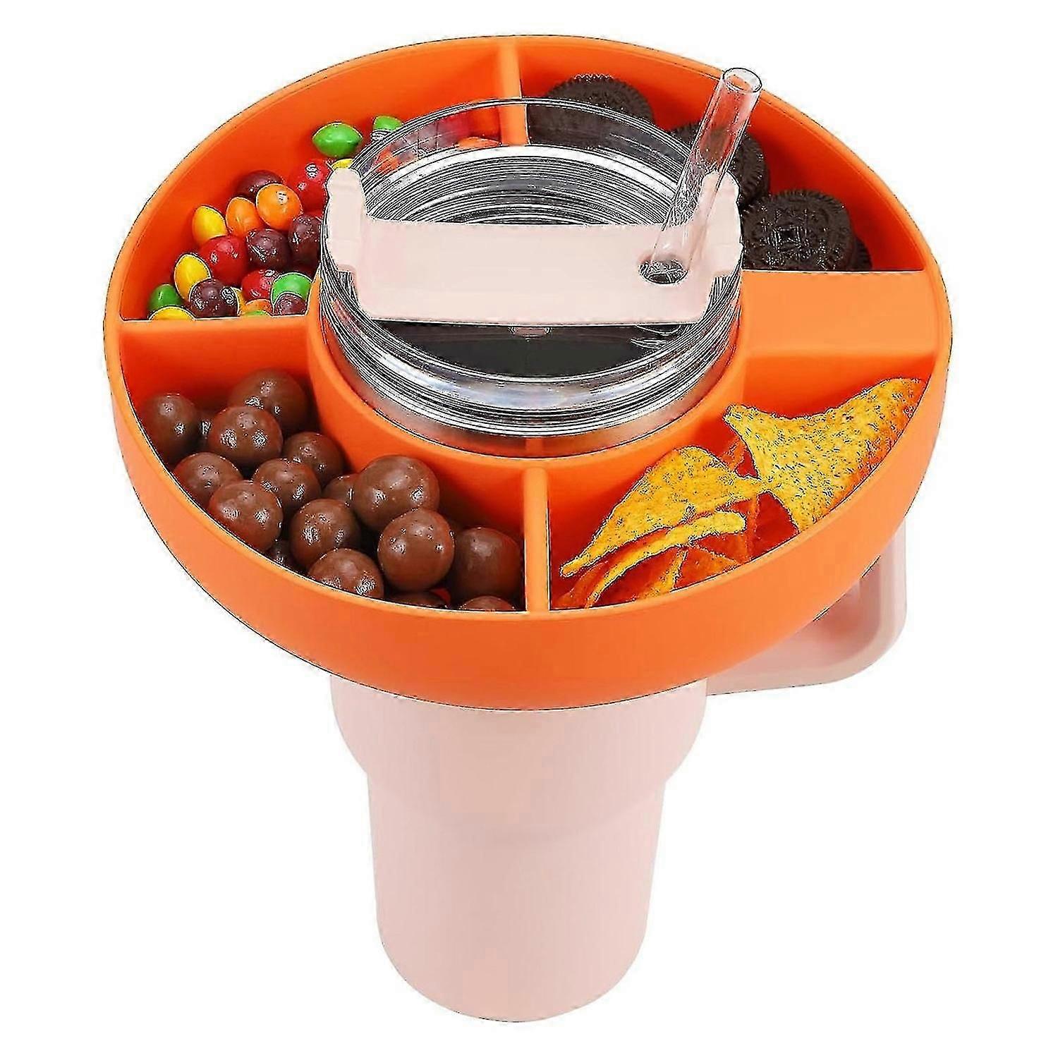 Silicone Snack Bowl Accessories For Stanley 40oz Tumbler With Handle, Snack Container Reusable Snack