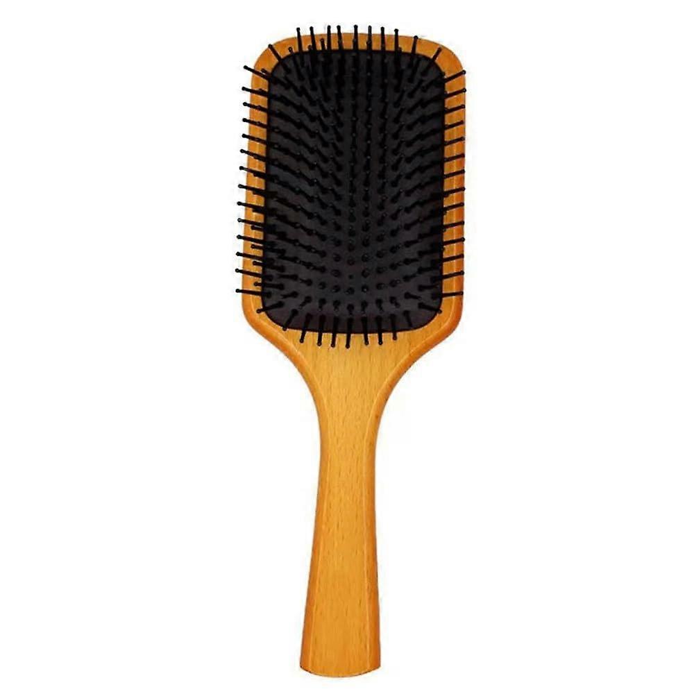 Hairdressing Wooden Comb Airbag Smooth One-Piece Design Portable Home Use Frizz Reduction Scalp Massage