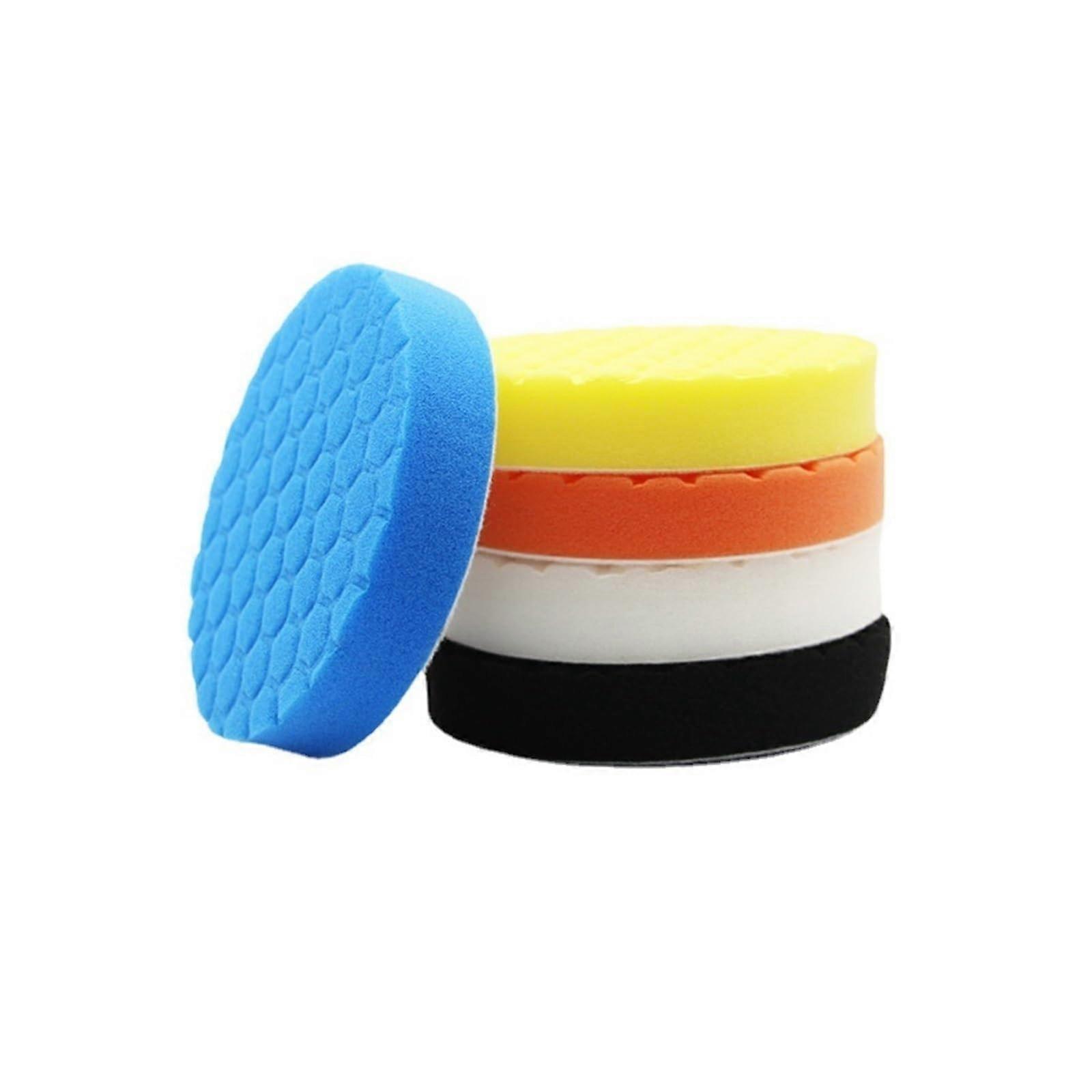 5 Pack 3/4/5/6/7 Inch Compound Buffing Polishing Pads Cutting Sponge Pads Kit for Car Buffer Polisher Compounding and Waxing