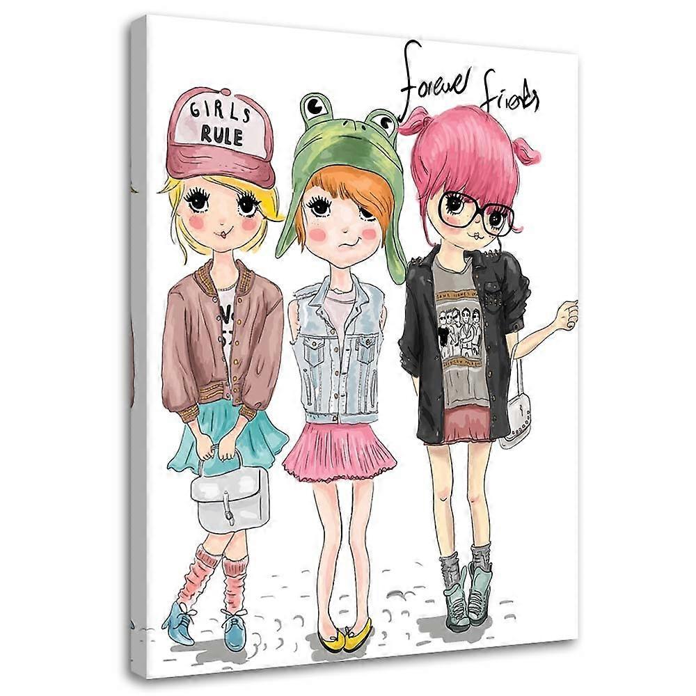 Lienzo, Amigos de la moda glamour - 60x90