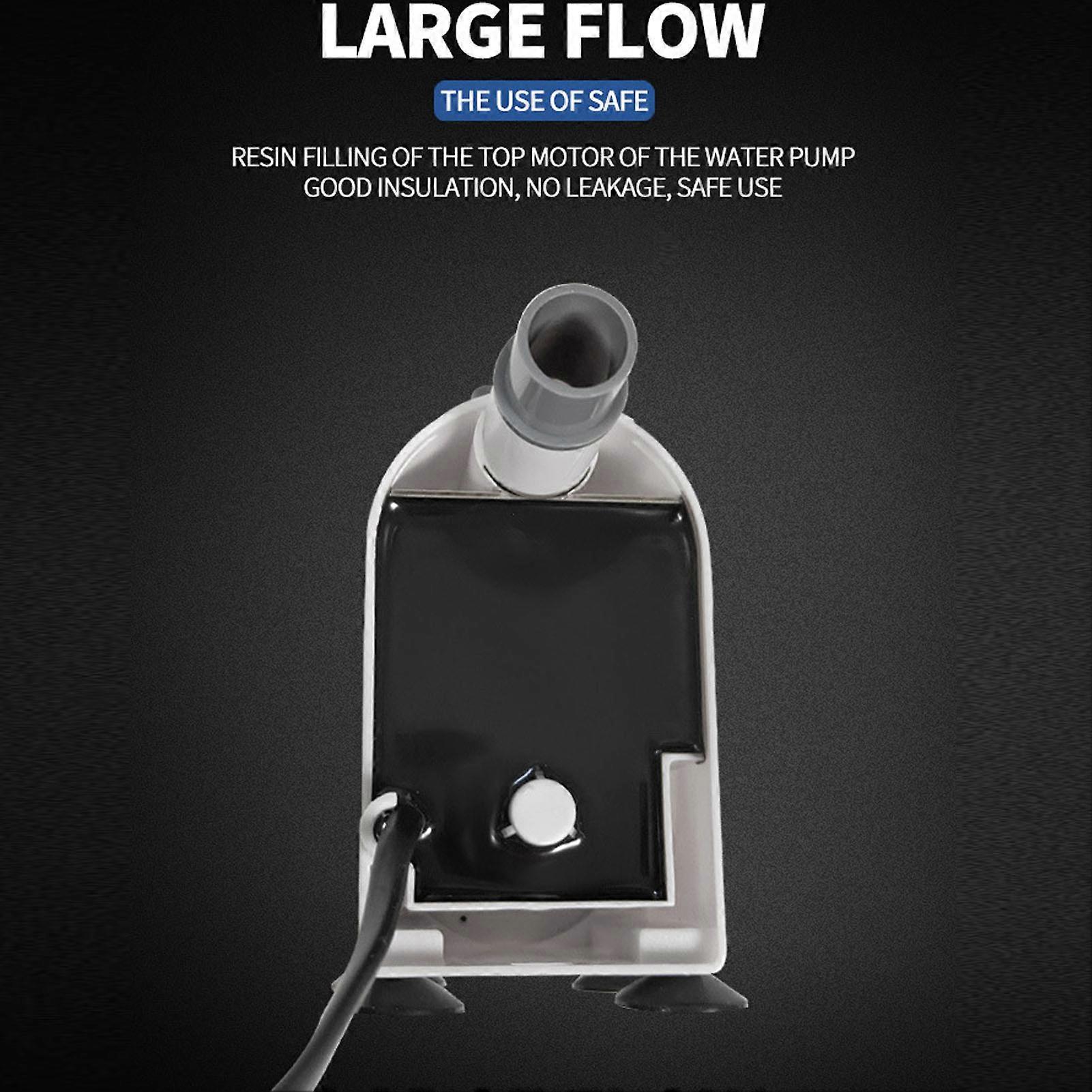 Aquarium Filter 3 in 1 Quiet Fish Tank Oxygen Aerator Submersible Water Pump with 4 Removable Suction Cups