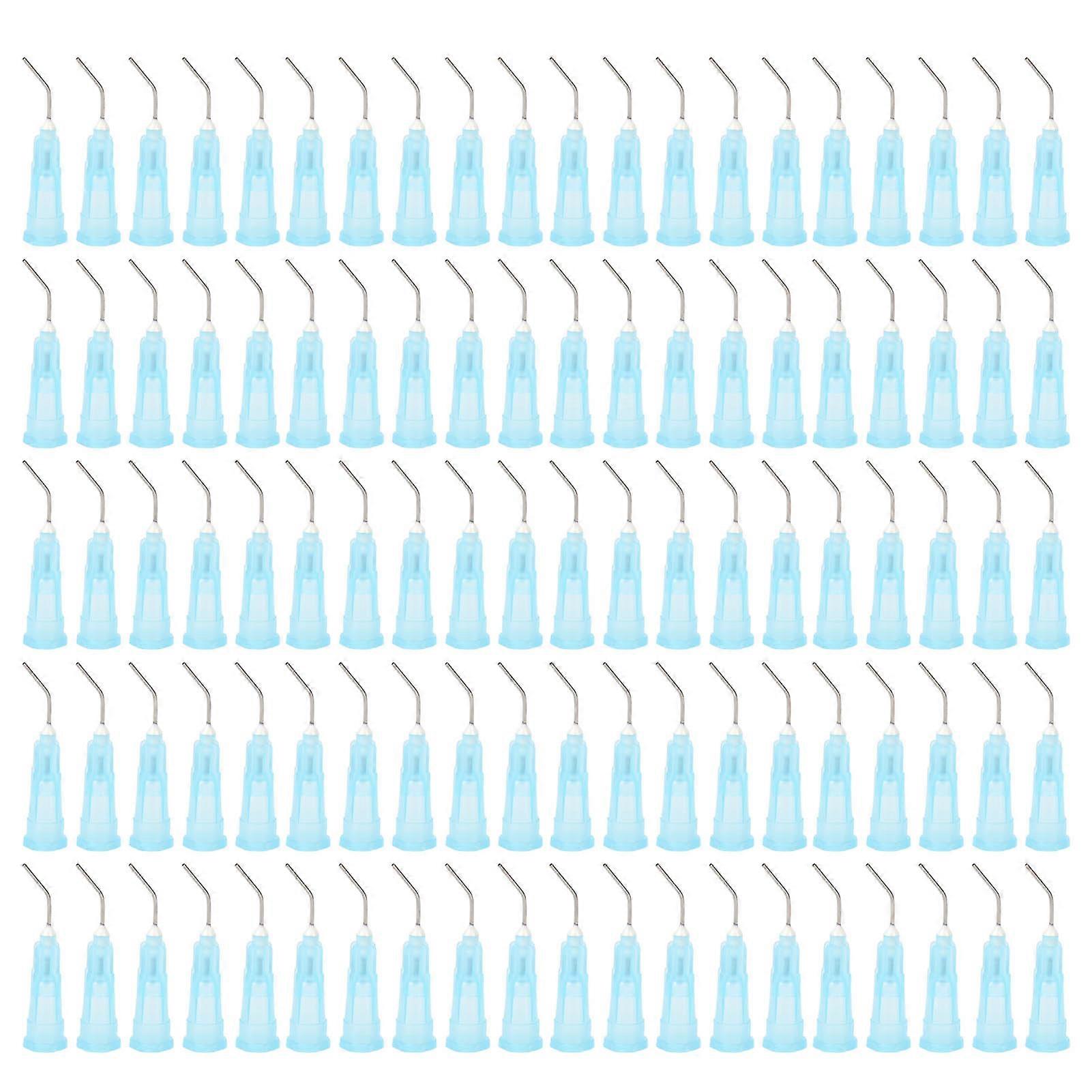 100pcs Disposable Dental Pre Bent Irrigation Needle Tips Dispensing Needle Tip Replacement Accessory