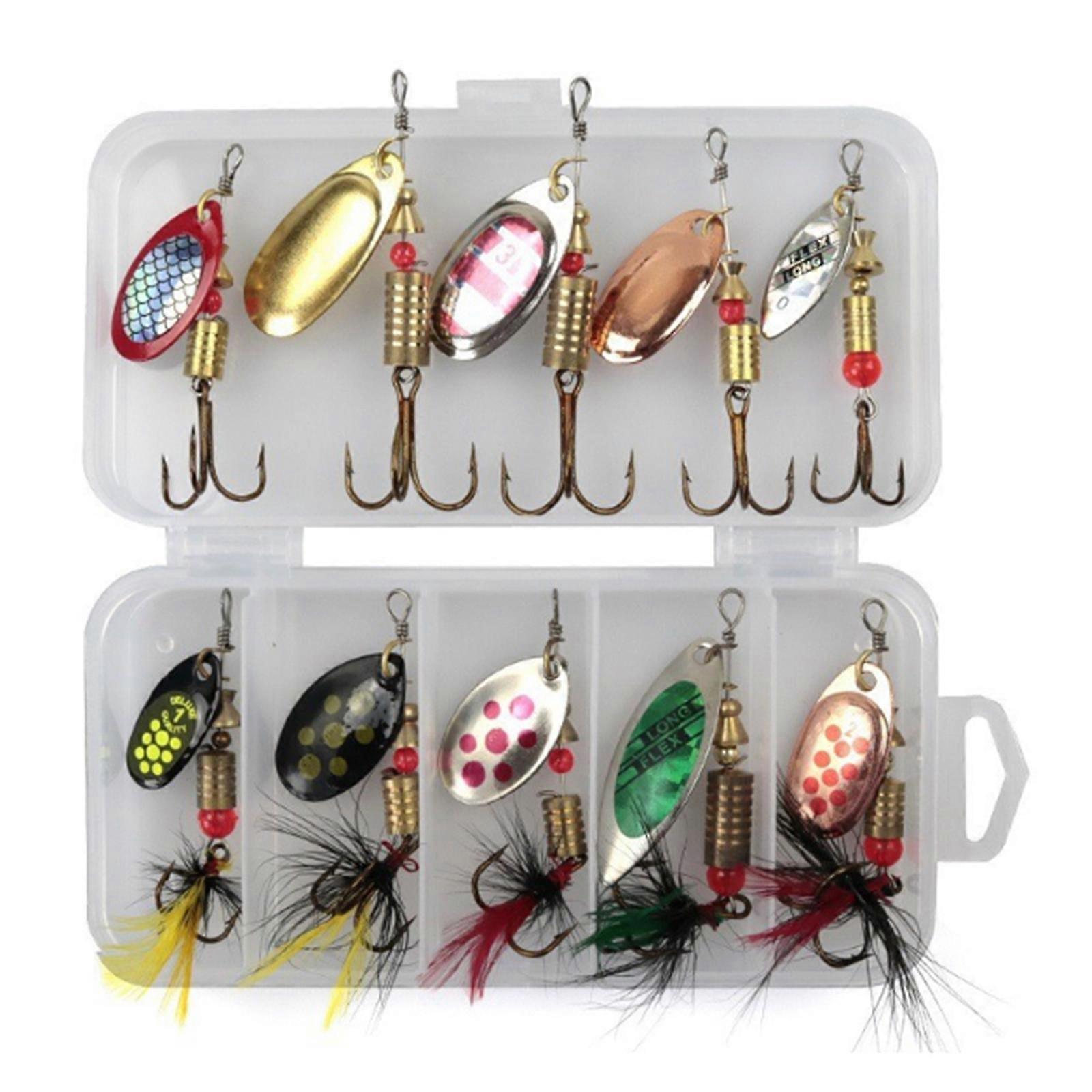 10Pcs Metalllöffel Fischköder Angelköder Spinner Köder Casting Angelköder Köder Angellöffel Köder Köder Pailletten Köder Köder