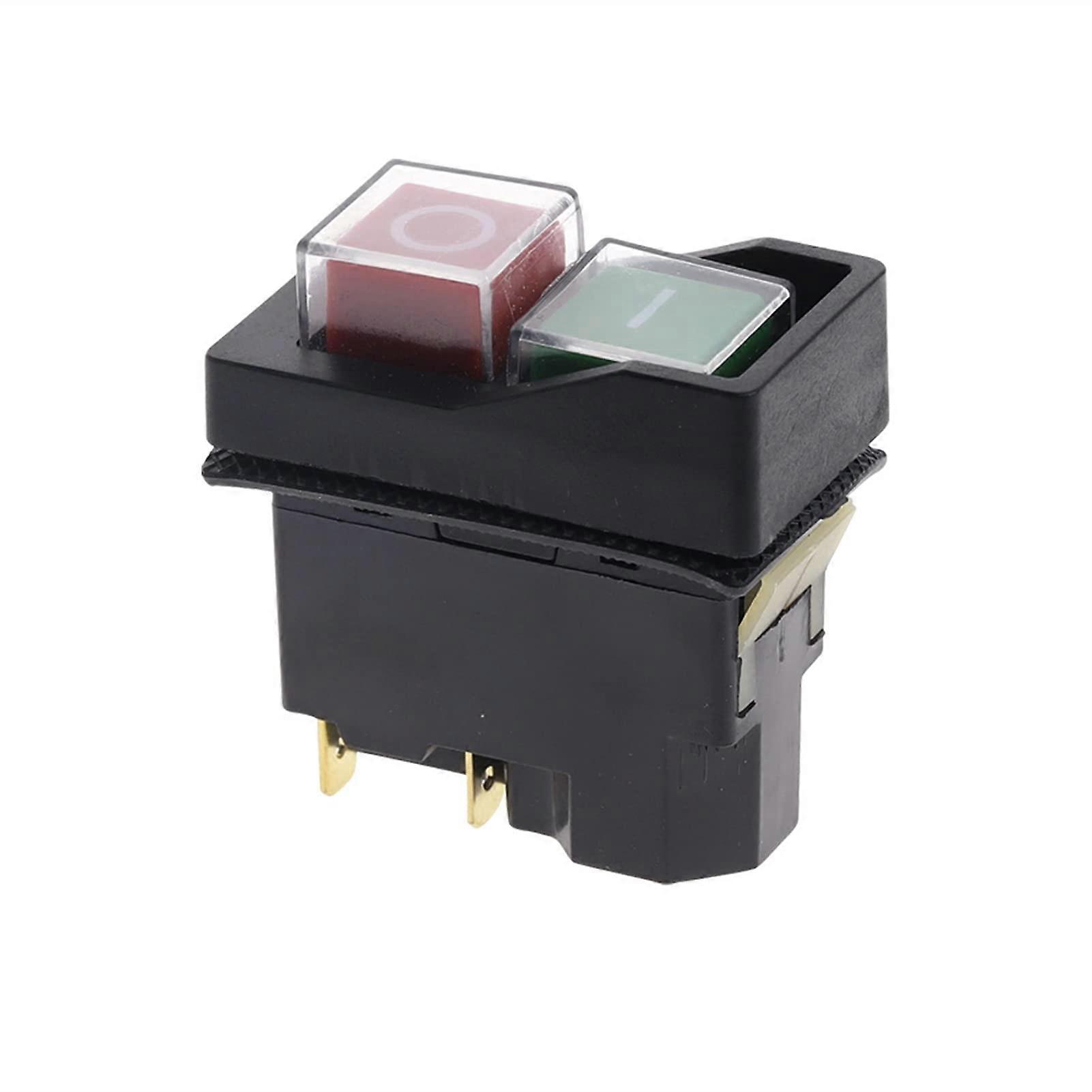 Magnetic On Off Switch KLD28 4-Pin 250V 16A Waterproof Industrial Switch Start Stop For Workshop Machines 54x30x55mm