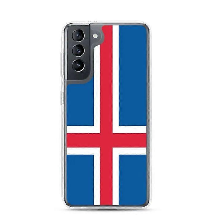 Phone case - PIXELFORMA - Iceland Flag - Samsung Galaxy S21 Plus - Transparent plastic - Flexible