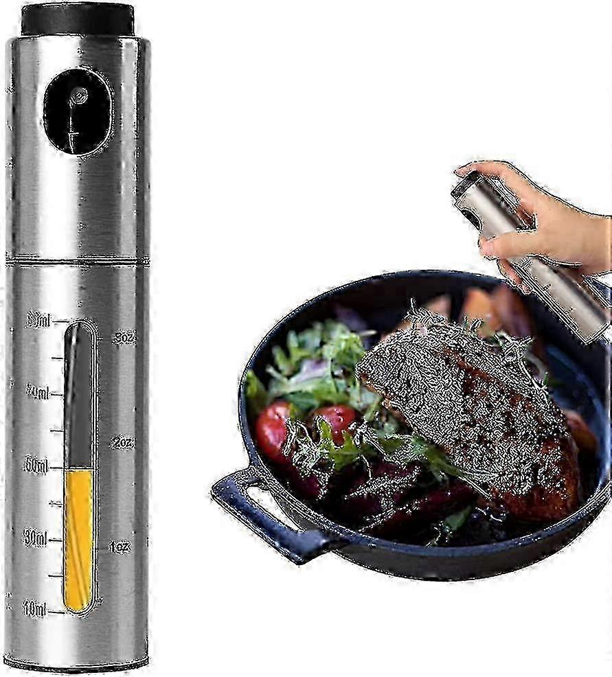 Stainless Steel Olive Oil Sprayer with Scale for Kitchen & BBQ