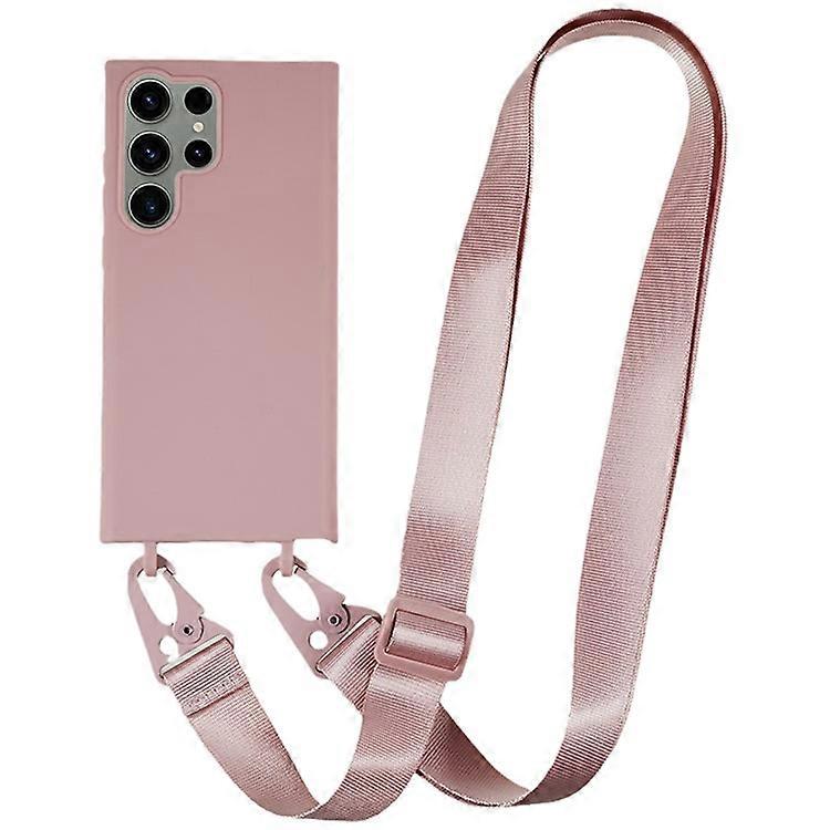 Compatible For Samsung Galaxy S24 Ultra Cell Phone Case Matte TPU Back Shell with Adjustable Lanyard