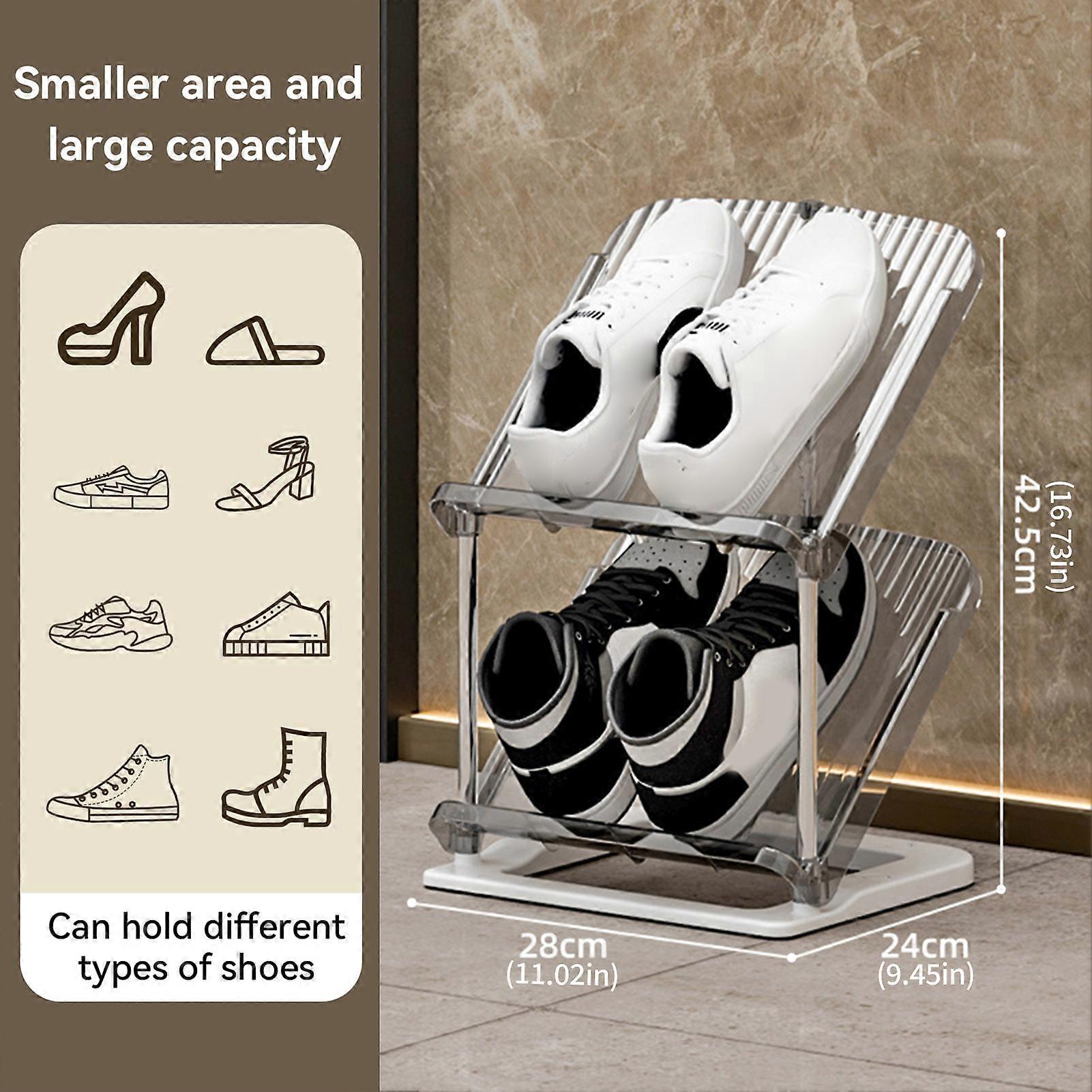 Simple Multi-Tiers Narrow Shoe Rack Space Saving Corner Shoe Rack Organizer