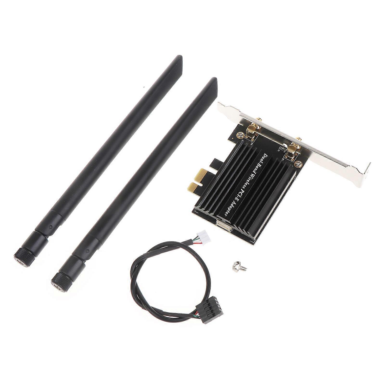 5374Mbps for Intel AX210 Dual Band 2.4G/5Ghz Wireless Desktop Kit Bluetooth-com 5.2 802.11AX PCIE X1 Wifi Card Antenna S