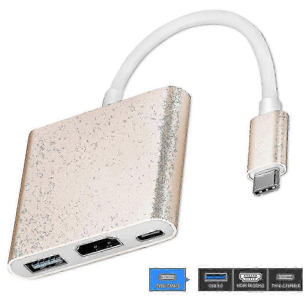 C Tipi Adaptör, Usb 3.1 Hub (usb-c Thunderbolt 3 Bağlantı Noktası Uyumlu) - Usb 3.0 / Hdmi / Tip C Femal