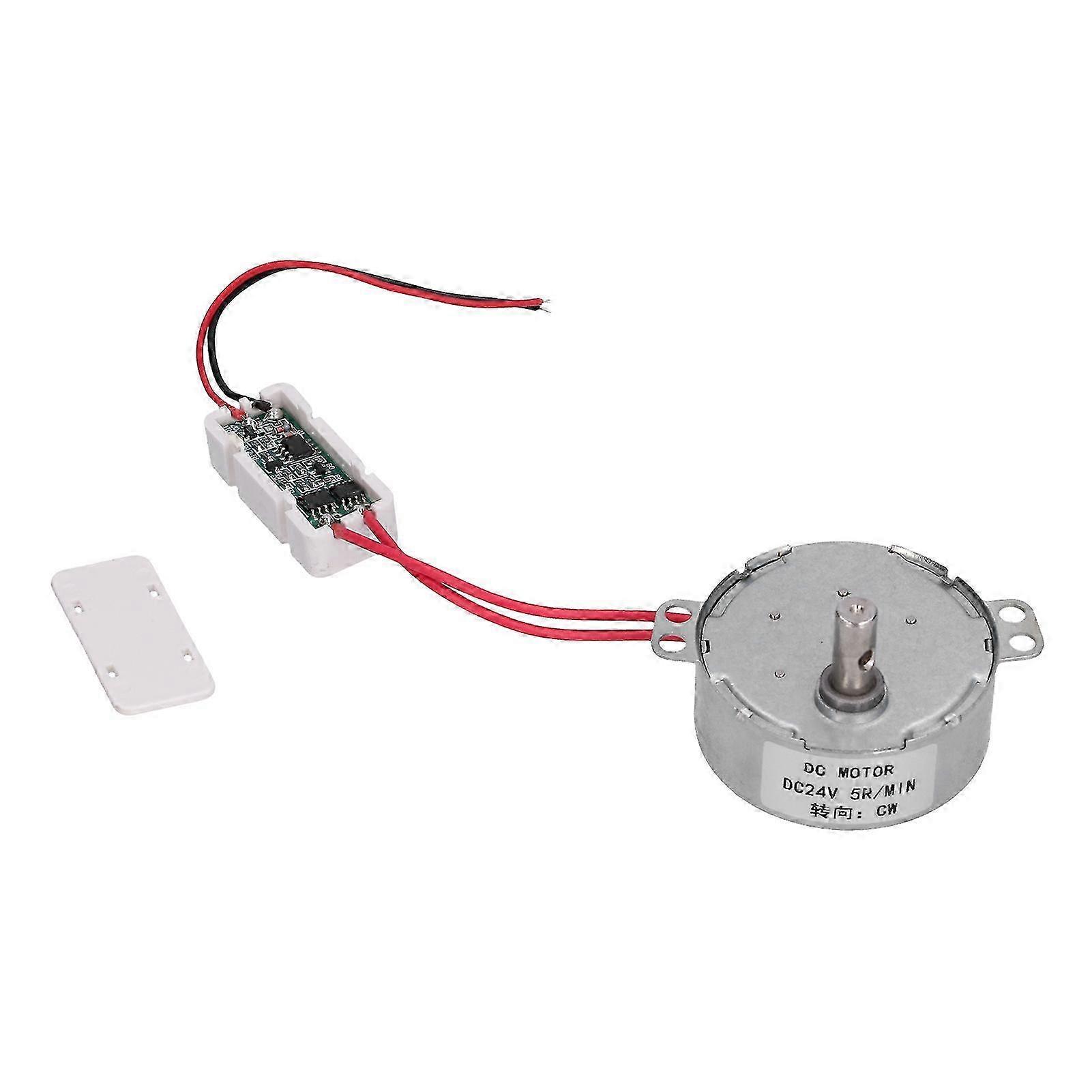 24V DC Brushless Gear Motor, 5 RPM CW Rotation, Micro Synchronous Directional Drive