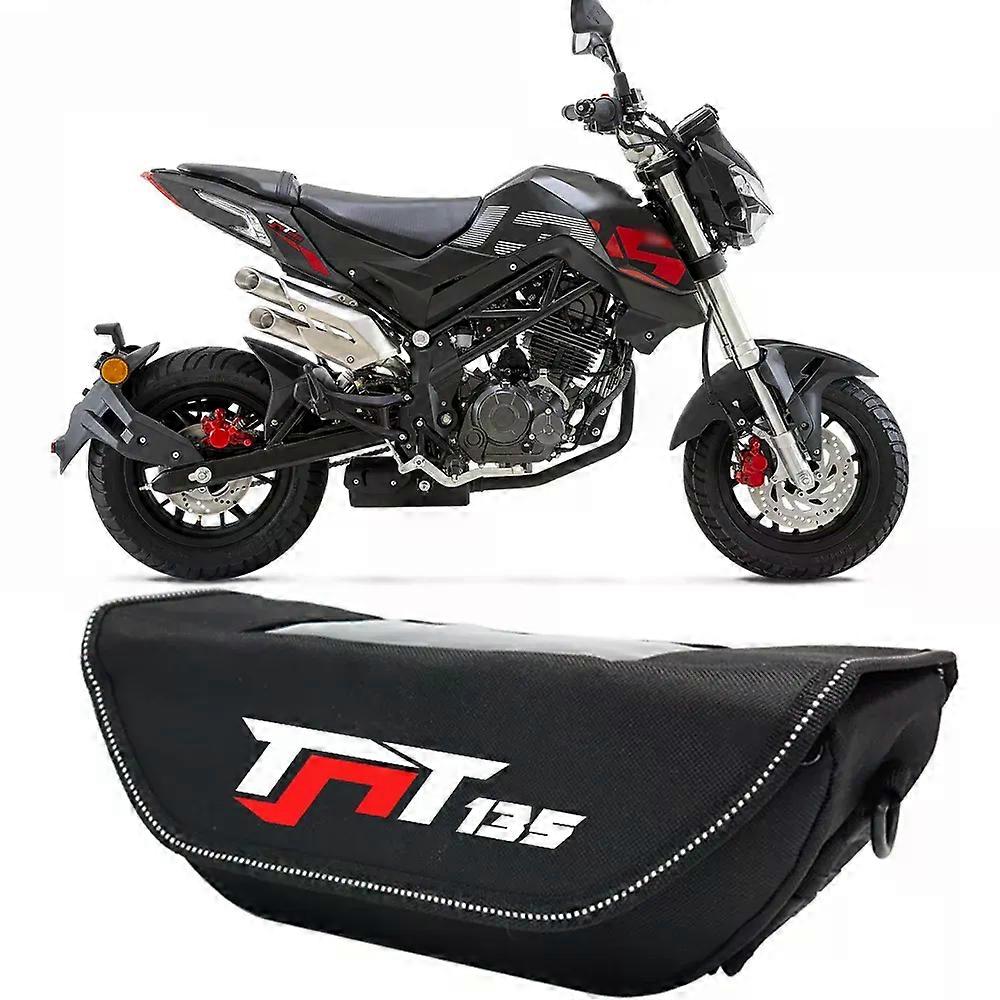 For BENELLI TNT 135 TNT135 tnt 135 Motorcycle Waterproof And Dustproof Handlebar Storage Bag-Red N