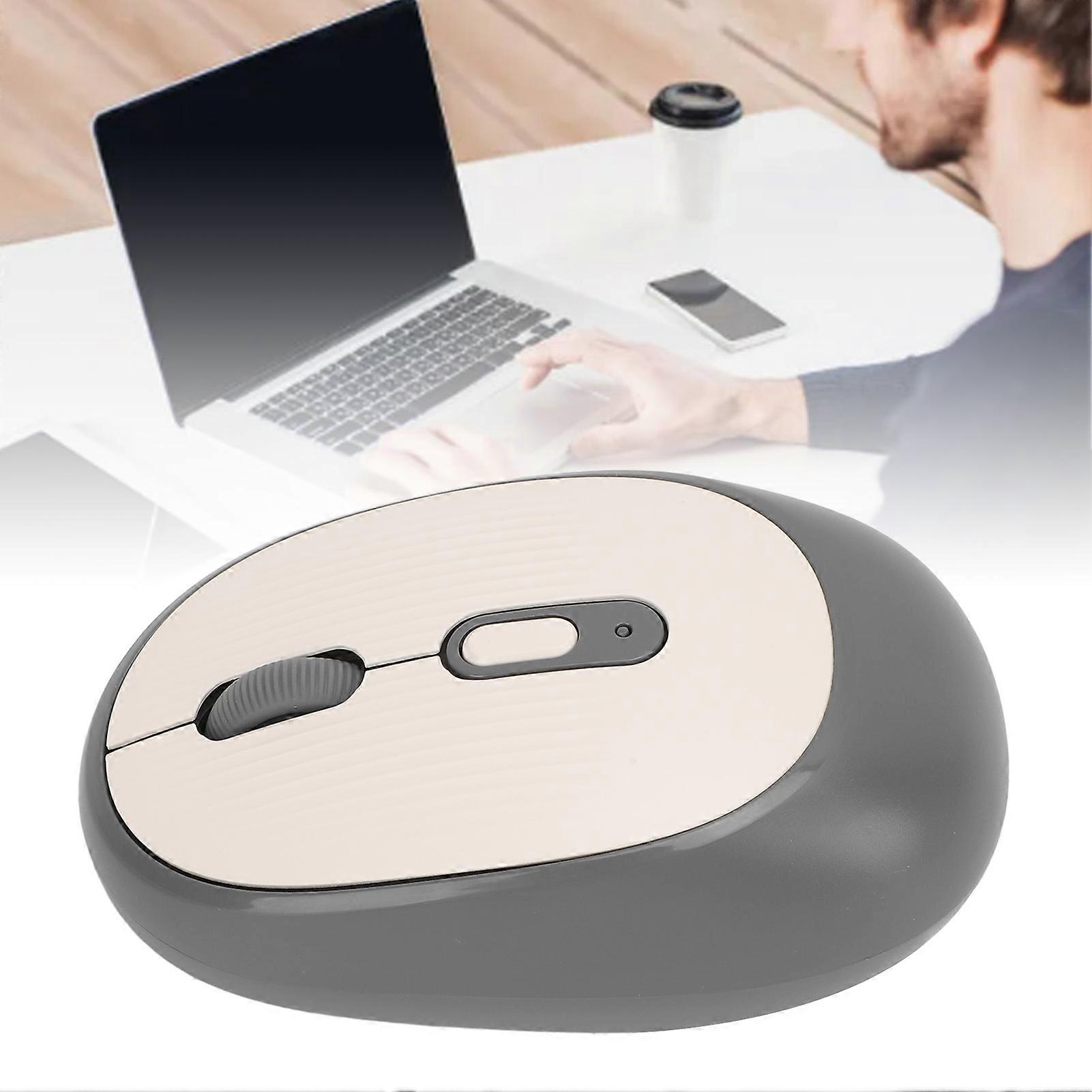 Wireless Mouse Quiet Portable 800 1600 2400 DPI 2.4G Cordless Optical Mouse with USB Receiver for Chromebook Laptop PC Gray