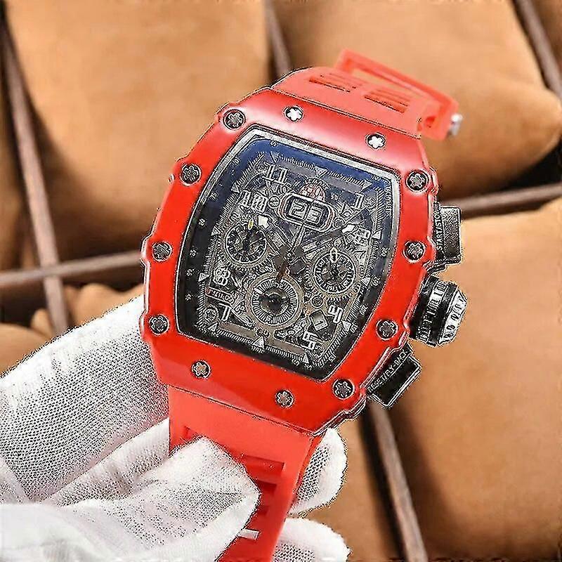 Top Aaa + Luxe Marque De Luxe Montre Pour Hommes Fly Back Timing Céramique Blanche Mouvement À Quartz Multifonction Rm11-03