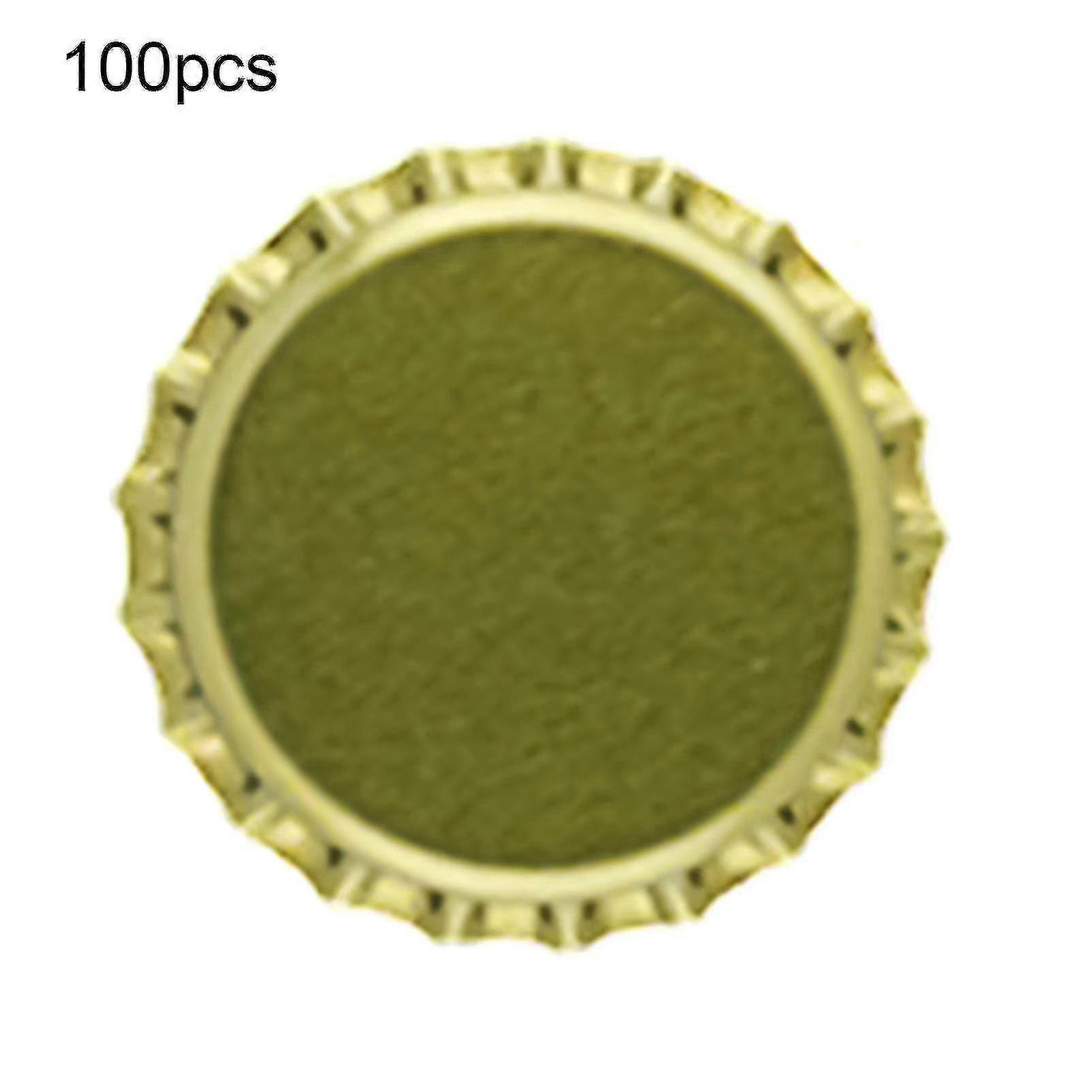 100pcs bouchons de bouteille de bière en fer blanc doré - anti-déformation robuste pour un usage domestique