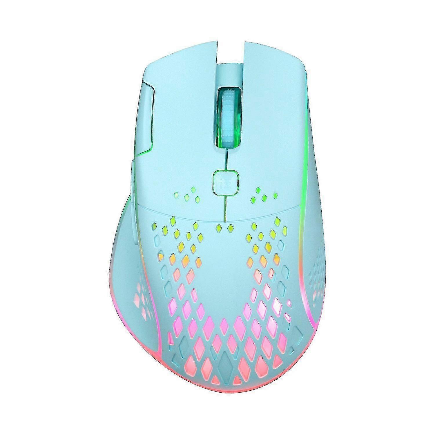 Rechargeable Wireless Gaming Mouse with Honeycomb Design Suitable for Gaming Use