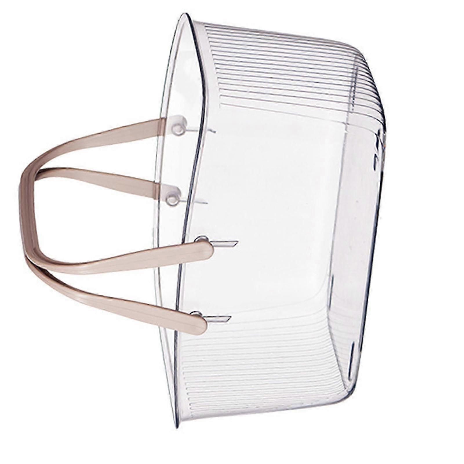 Drainage Holes Clear Shower Basket with Handle for Toiletry Storage