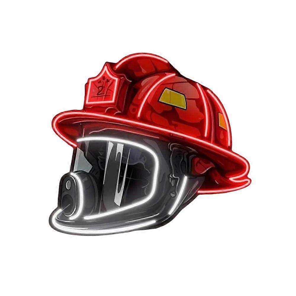 קסדת כבאי שלט ניאון, קסדת כבאי נורת LED לעיצוב קיר