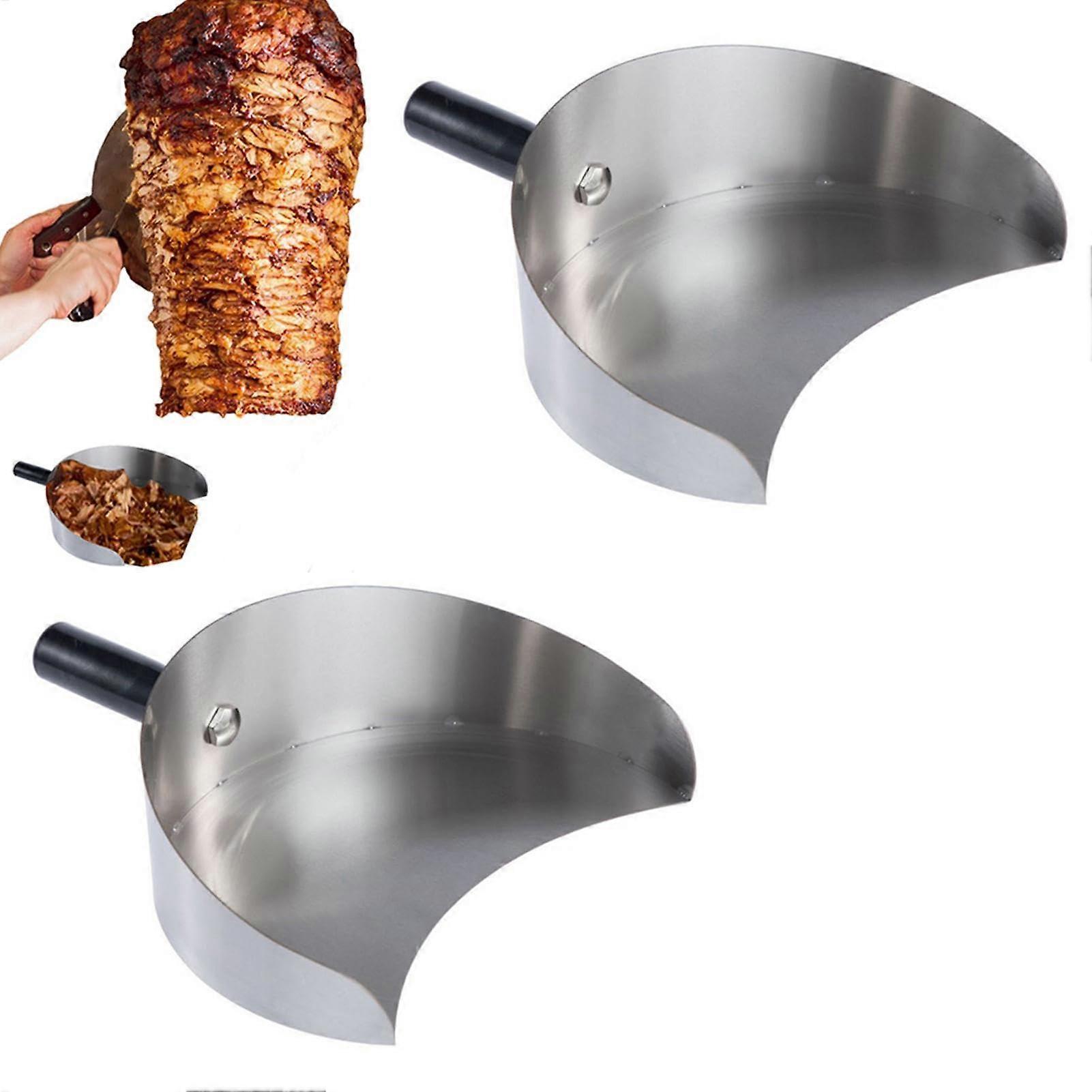 Rotisserie Catcher Pan with Handle, Meat Catcher Shovel for Gyro Doner Kebab Grill Machine, Pack of 2 for Safe Meat Transport
