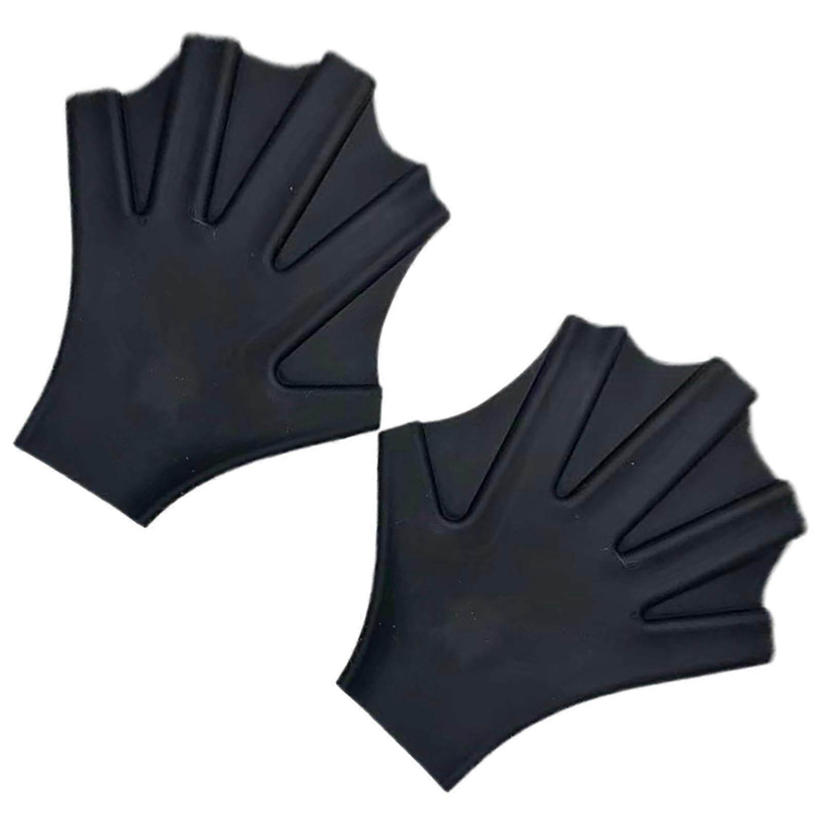 Swimming Paddle for Hands, Silicone Gloves Duck Paw Hand Paddles for Diving Snorkelling 20x18cm