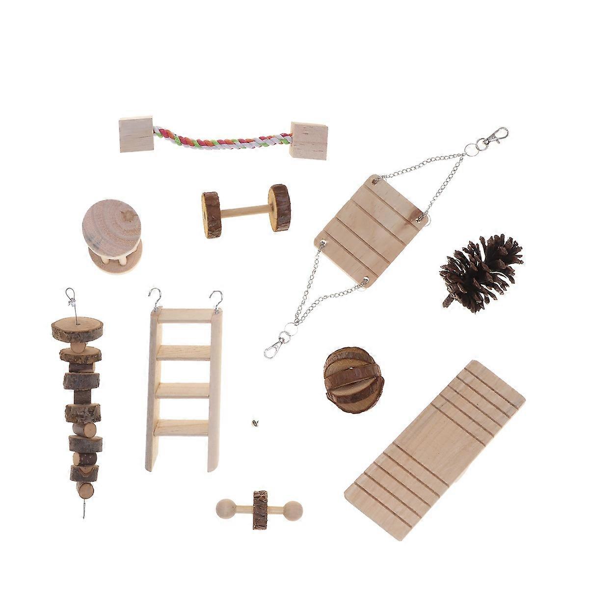 Hamster Chew Toys Bark Shape Stress Relief Home Pet Keeping 10Set